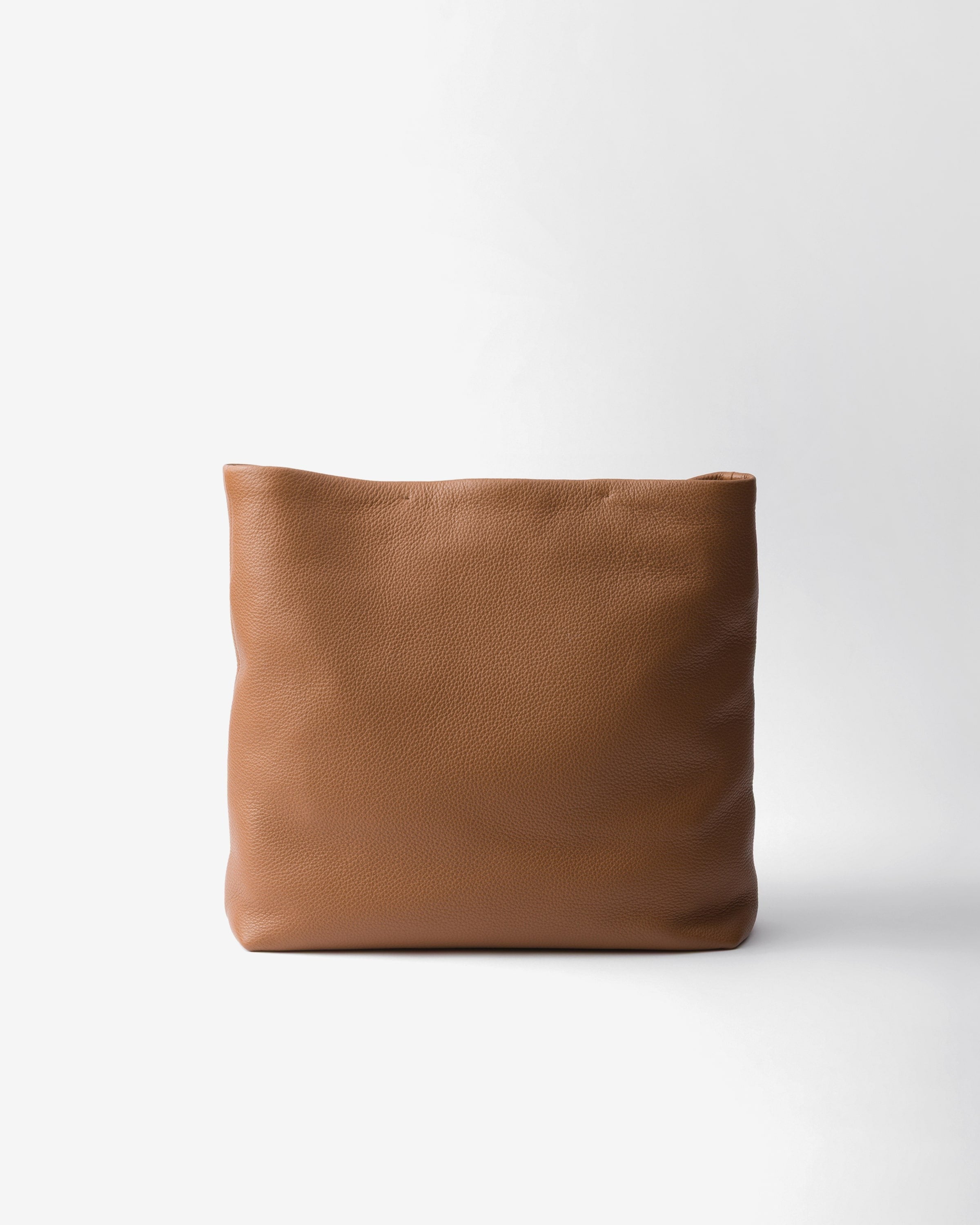 Leather tote Cognac