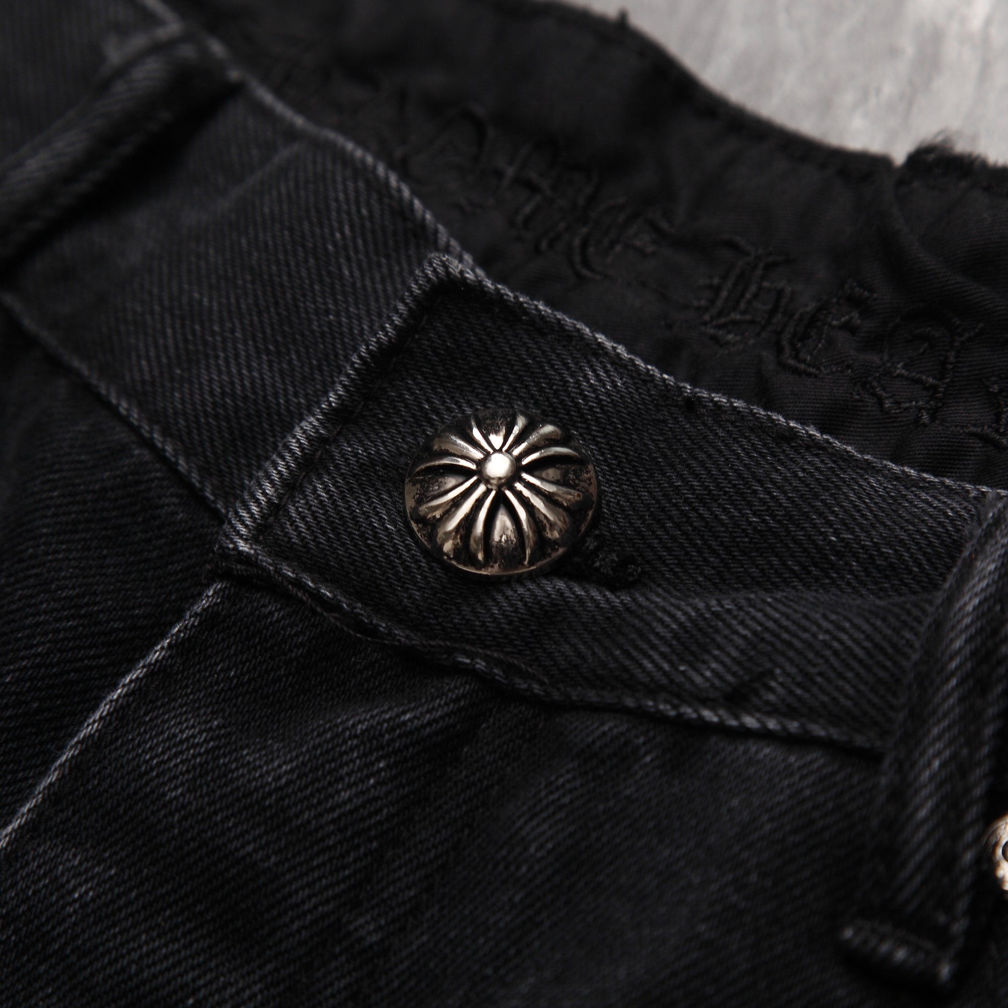 Chrome Hearts Horse Fur Leather Patchwork Jeans