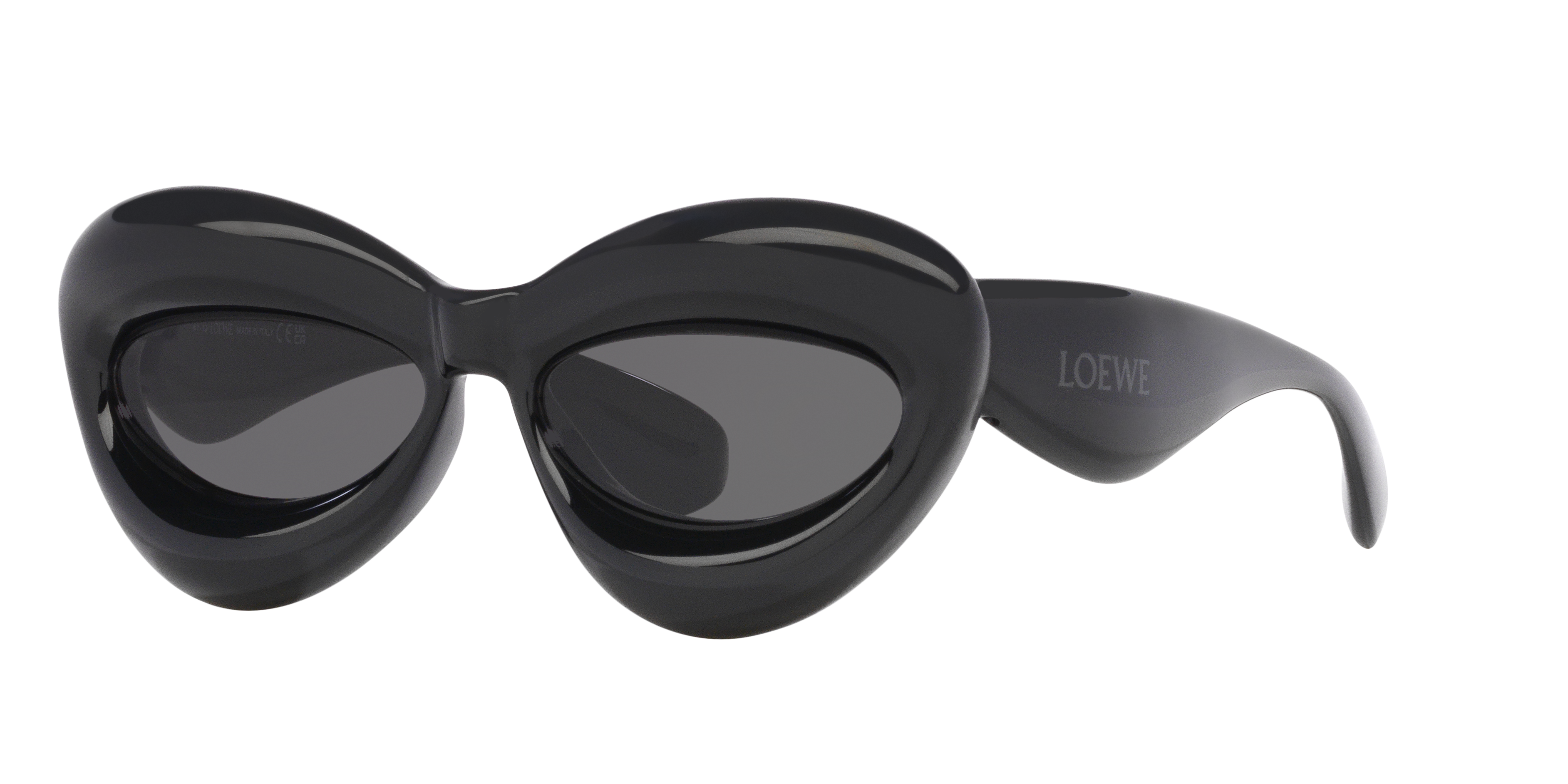 LOEWE LW40097I Black Shiny - Women Sunglasses, Grey Lens