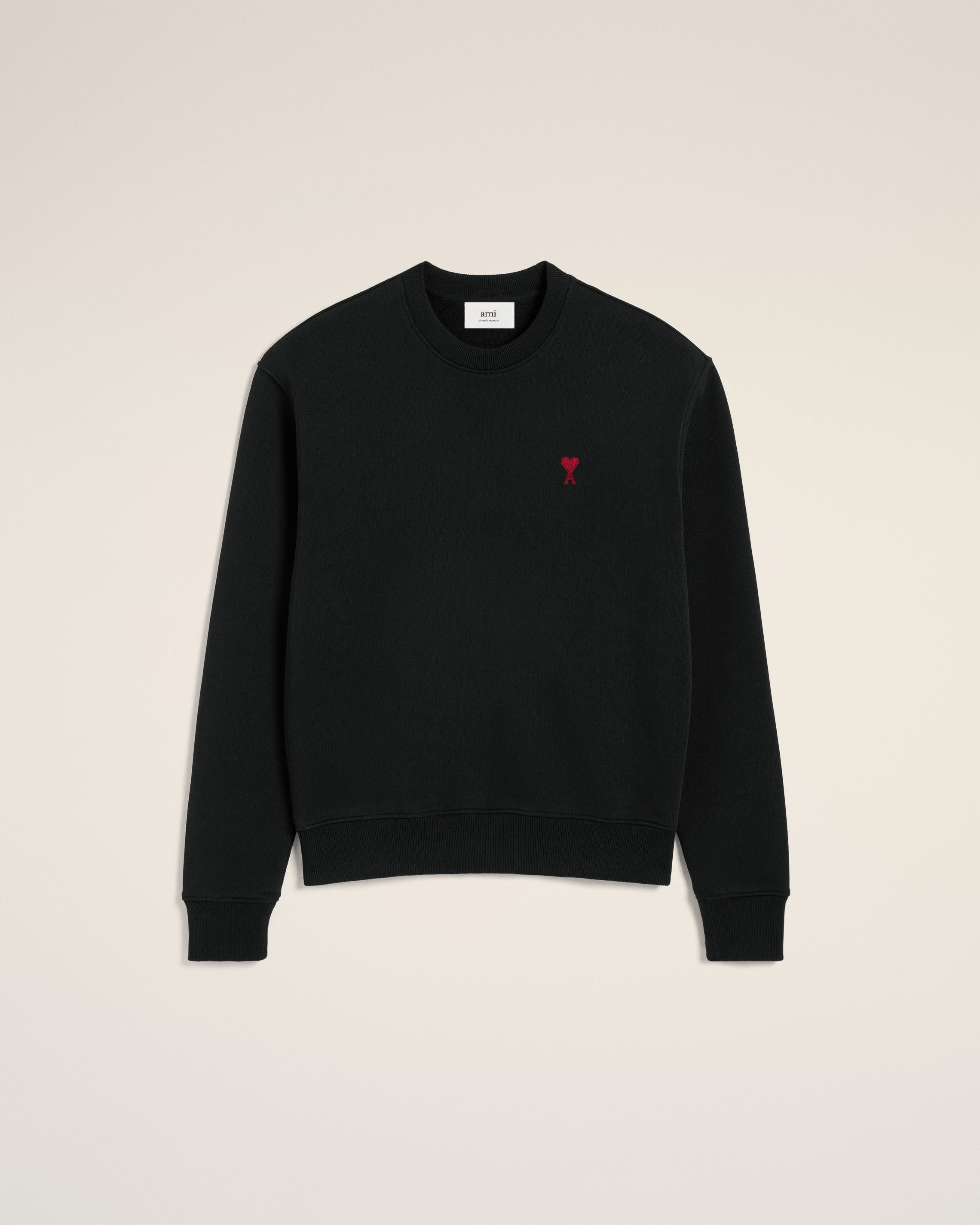 BLACK COTTON AMI DE COEUR SWEATSHIRT BLACK