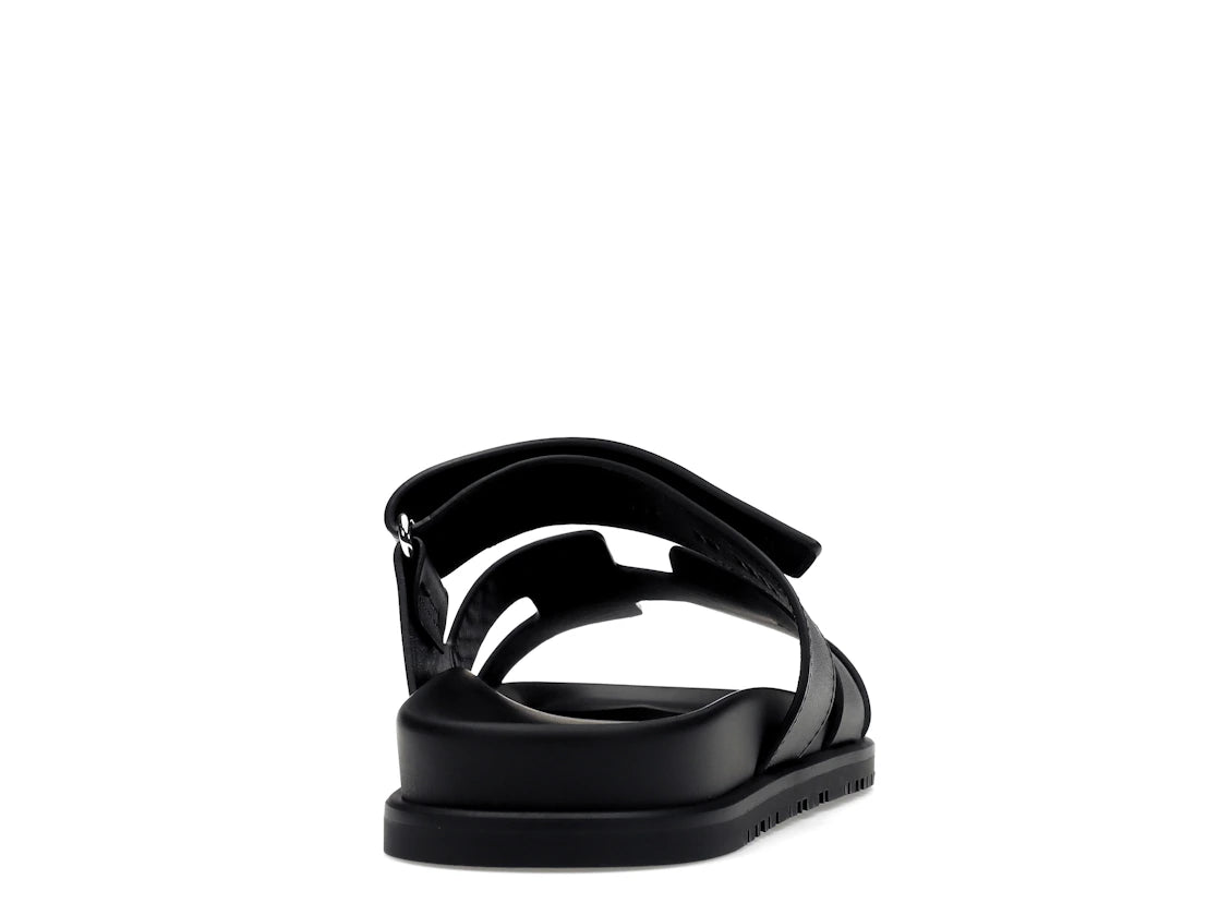 Hermès Chypre Sandal Noir Calfskin Leather