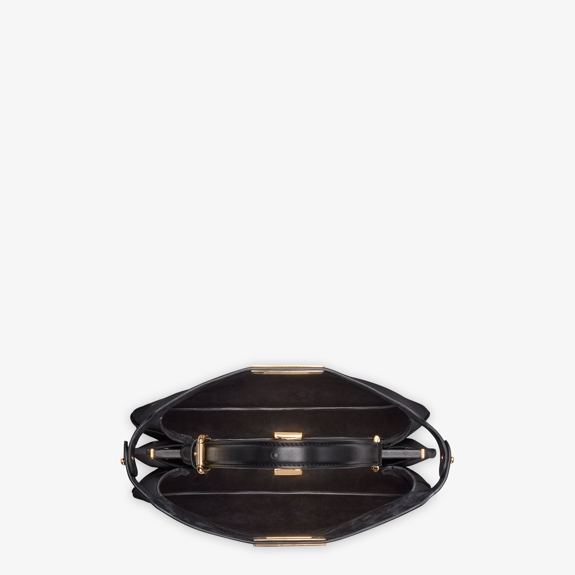 Peekaboo Soft Medium Black leather bag