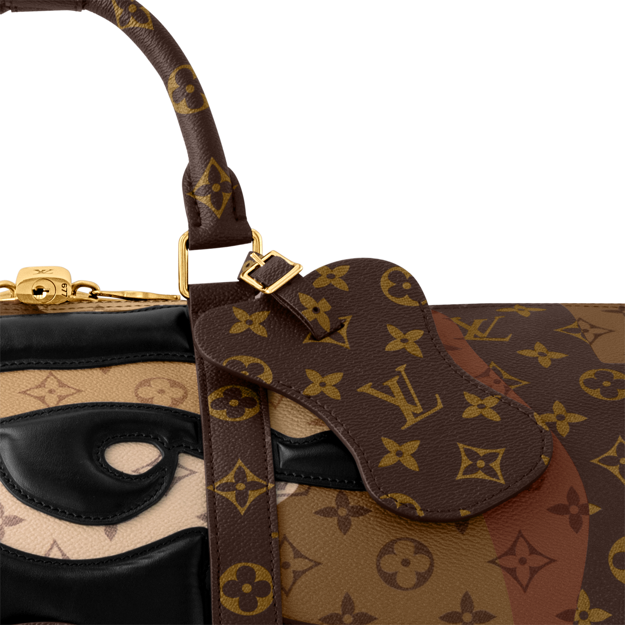 Keepall Bandoulière 55 Monogram Coated Canvas and Cowhide Leather