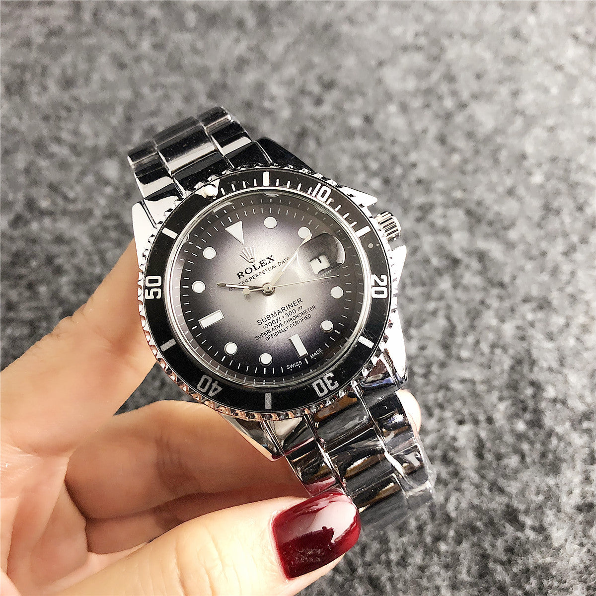 Rolex Submariner 40mm Grey Dial Silver Bracelet