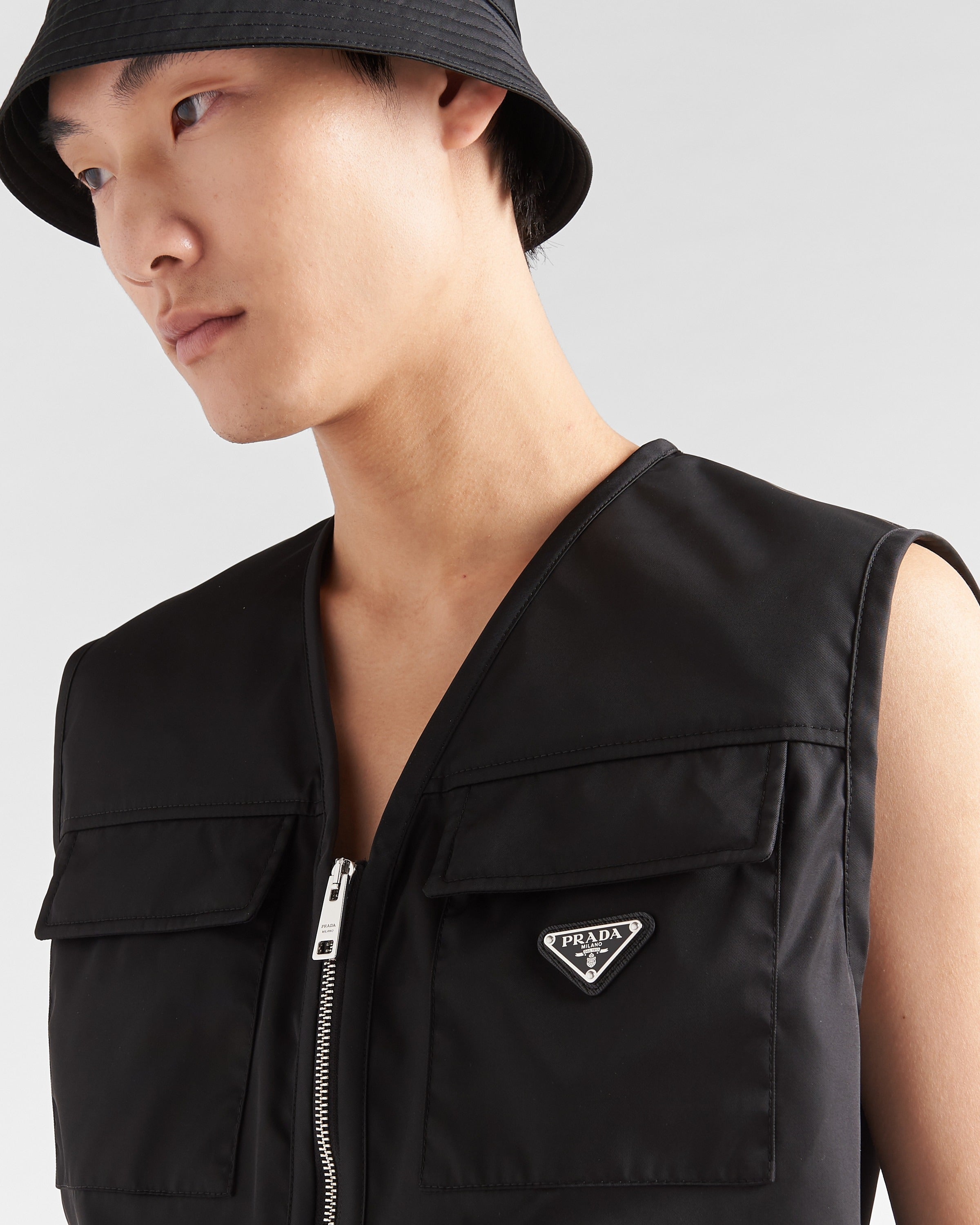 Re-Nylon vest Black