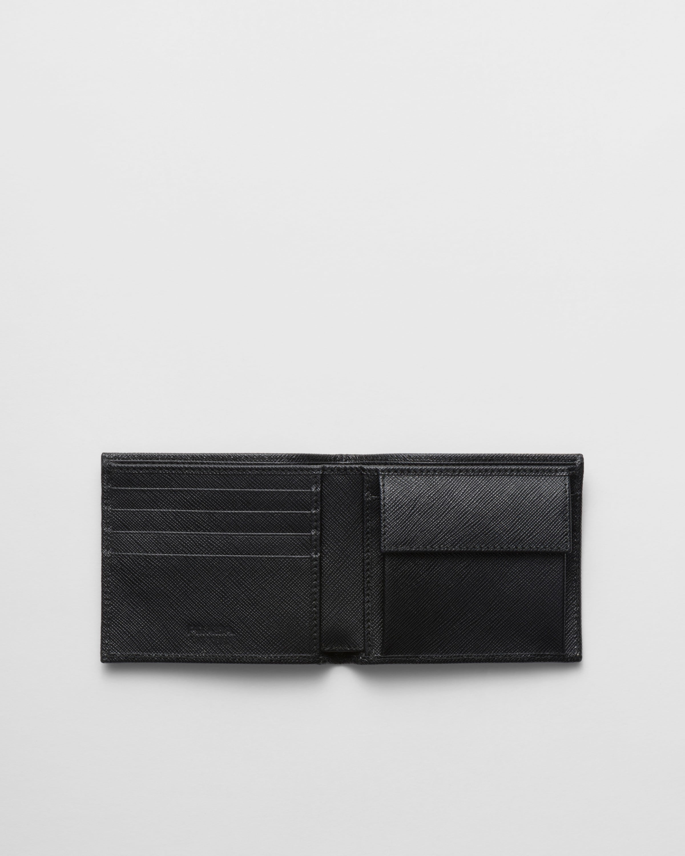 Re-Nylon wallet with coin purse Black