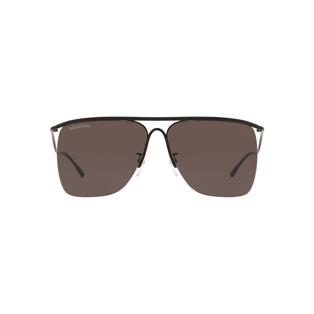 BALENCIAGA BB0092S Black Shiny - Unisex Sunglasses, Grey Lens