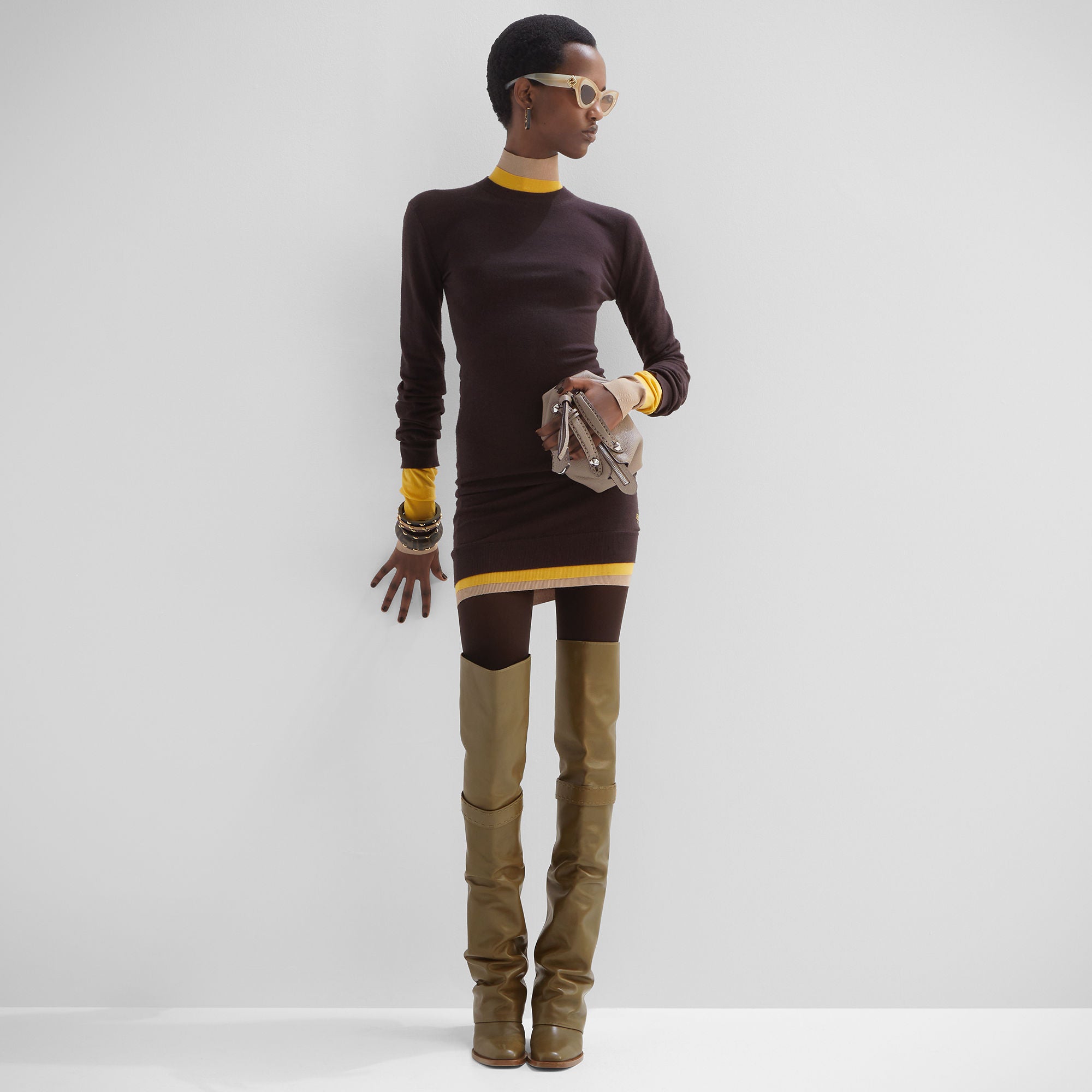 By The Way Selleria Mini Dove gray Selleria mini-bag with 156 hand-sewn topstitches