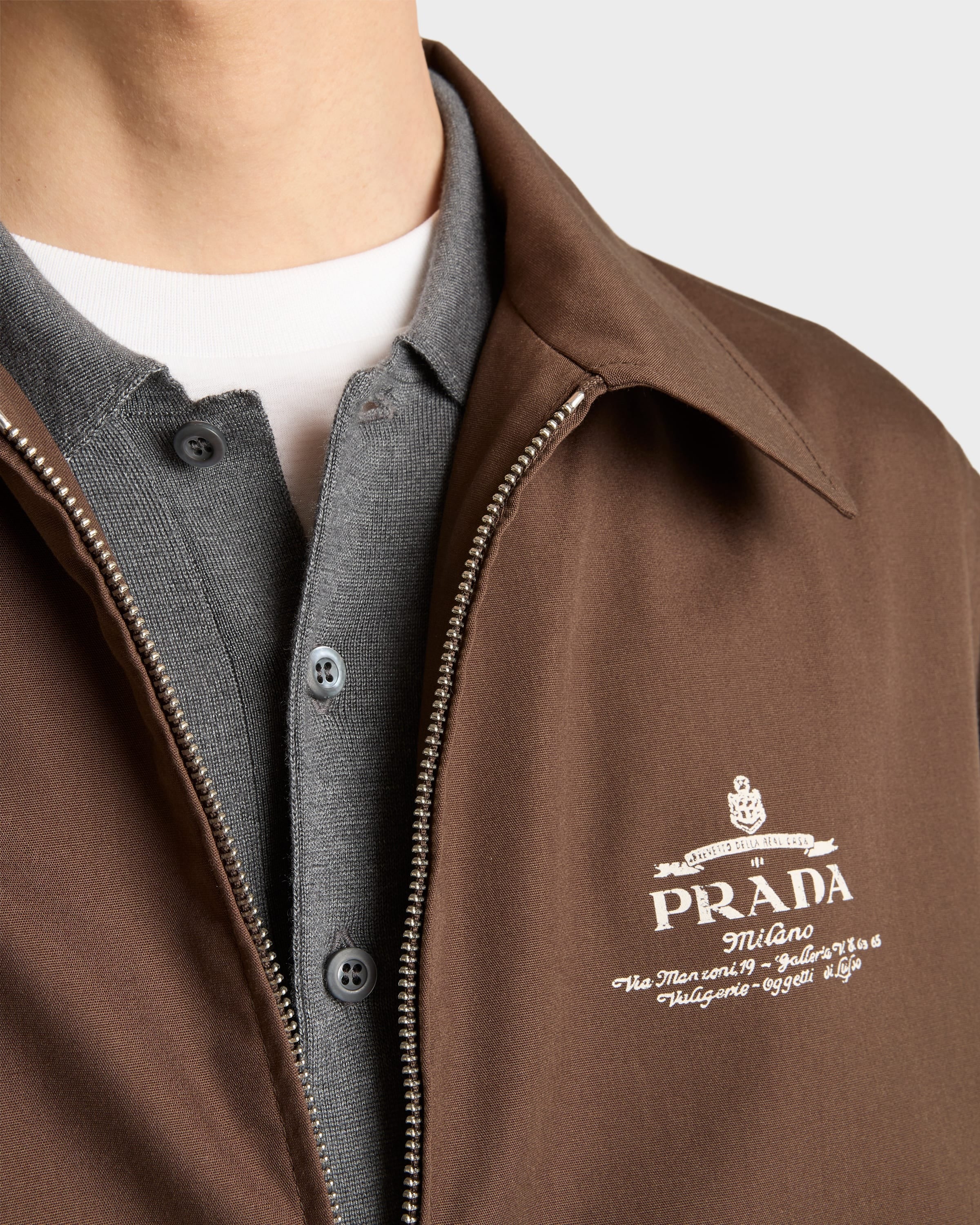 Cotton blend blouson jacket Ebony
