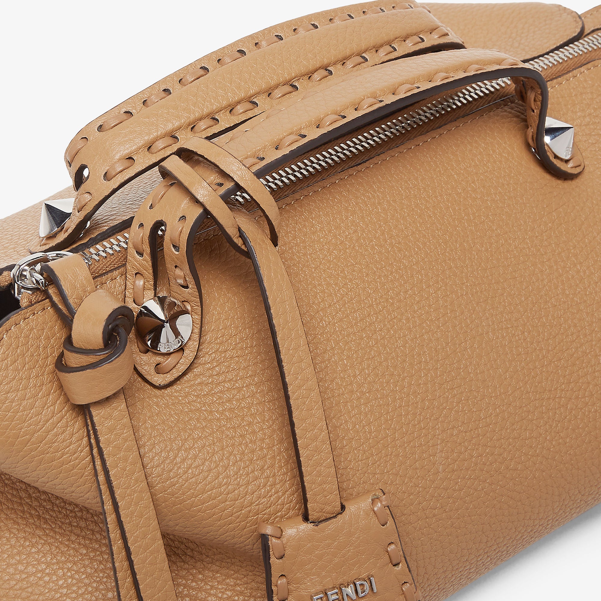 By The Way Selleria Medium Cappuccino-colored Selleria bag with 192 hand-sewn stitches