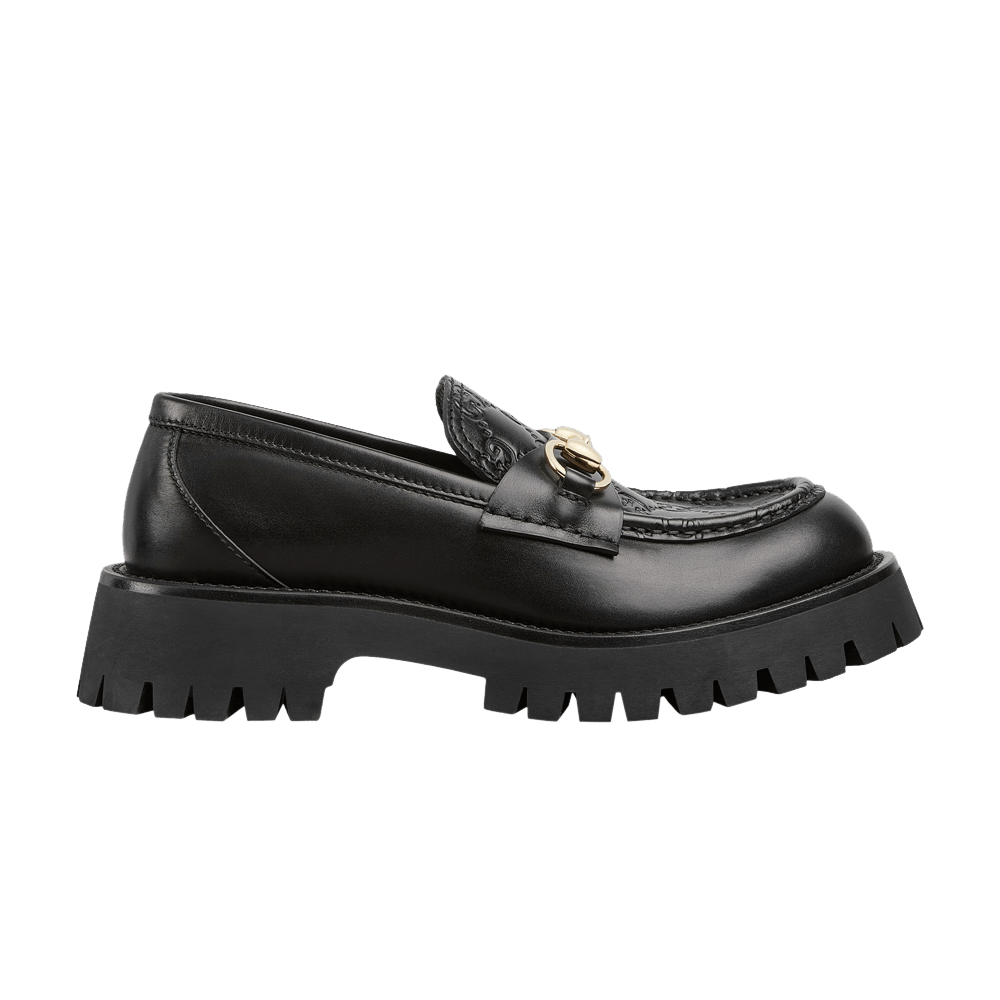 Gucci Wmns Horsebit Lug Sole Loafer 'Black'