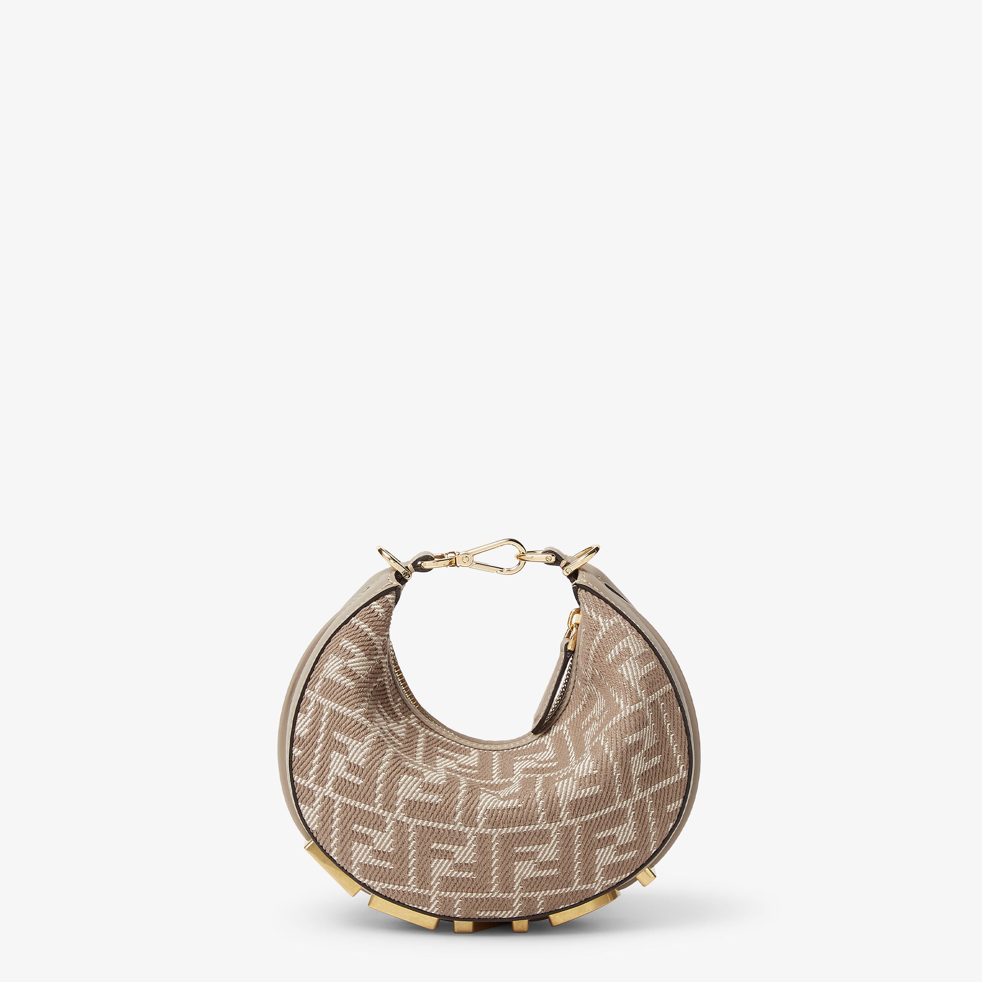 Fendigraphy Mini Dove gray denim-effect FF jacquard mini-bag