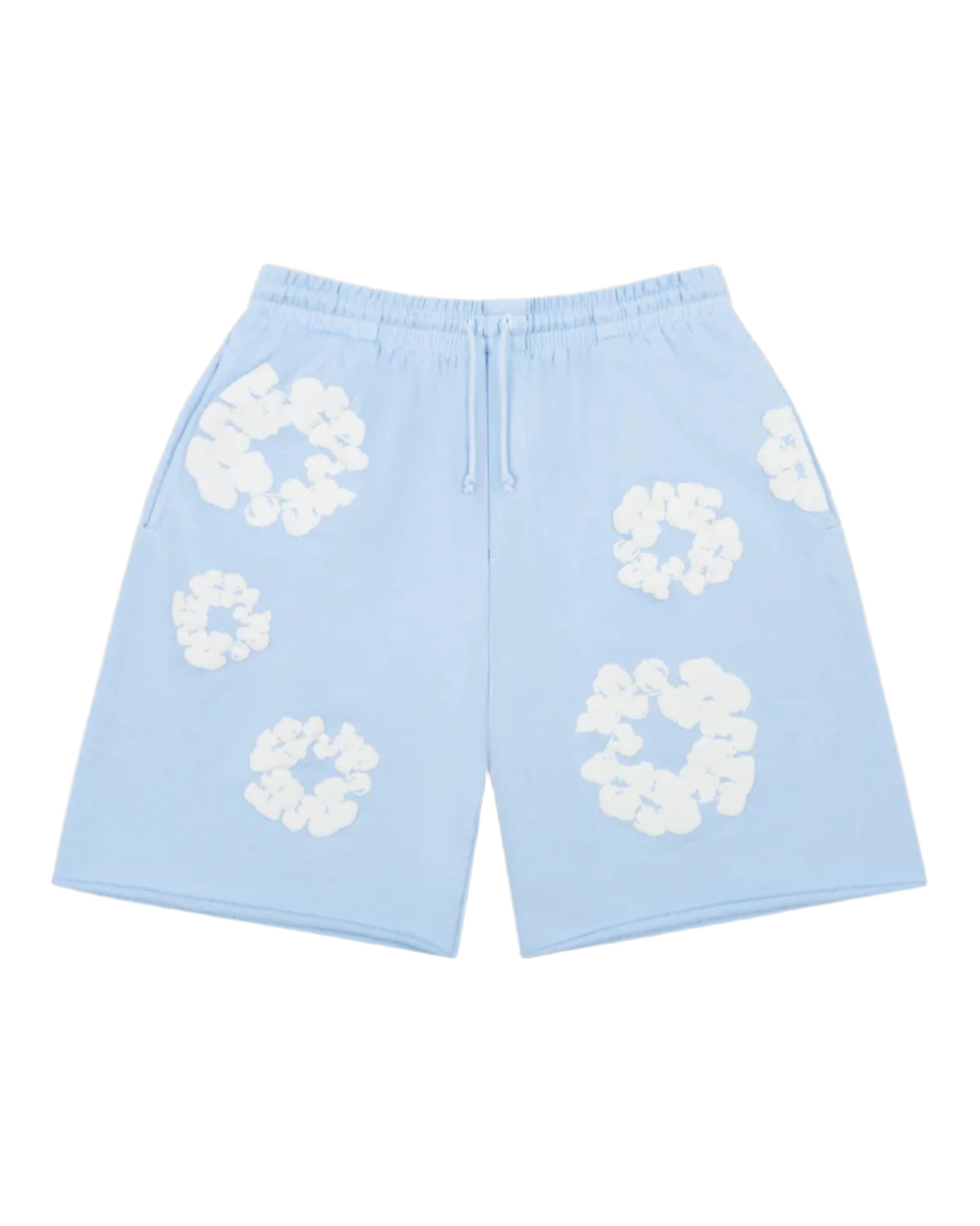The Cotton Wreath Sweat Shorts Powder Blue Blue