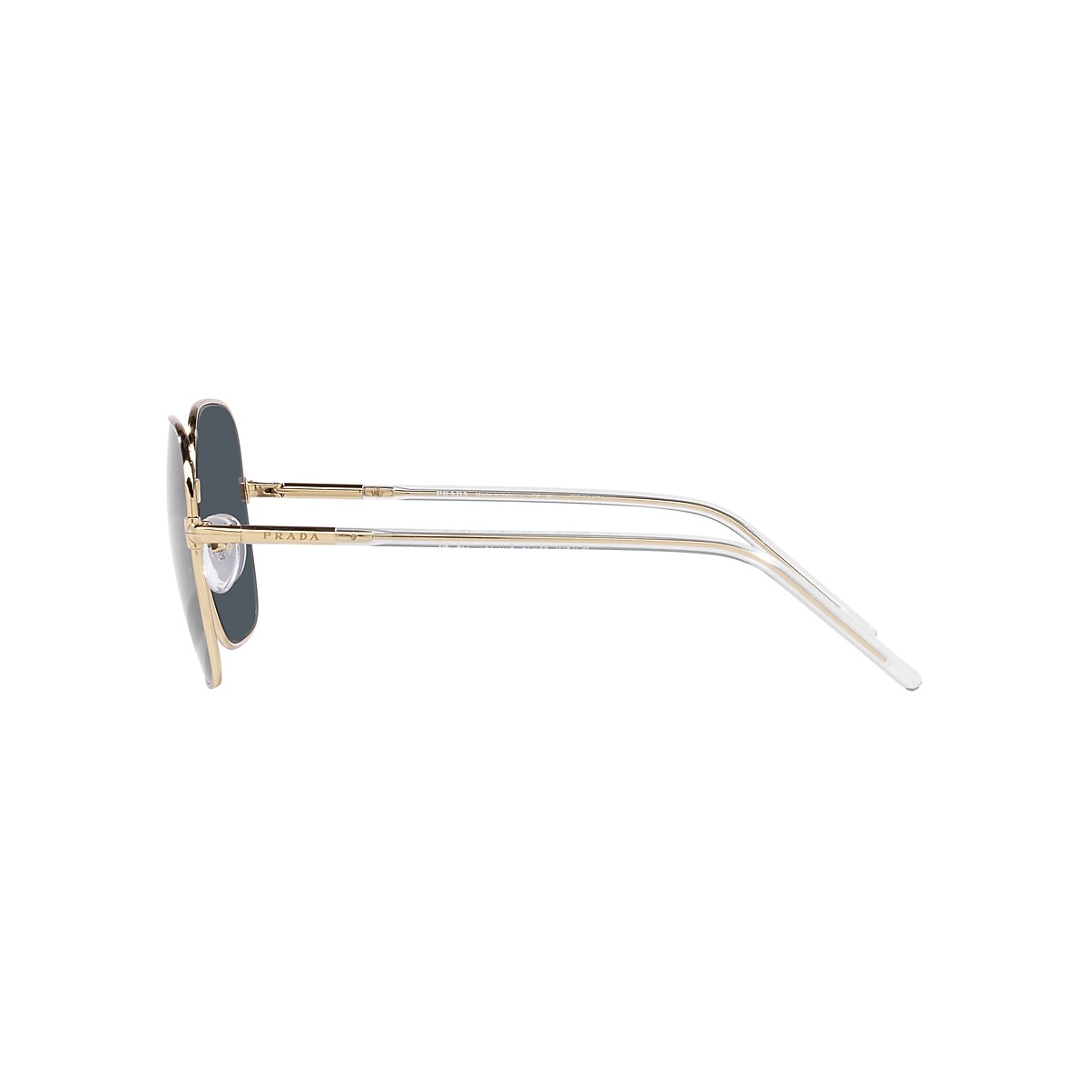 PRADA PR 67XS Pale Gold - Women Luxury Sunglasses, Dark Grey Lens