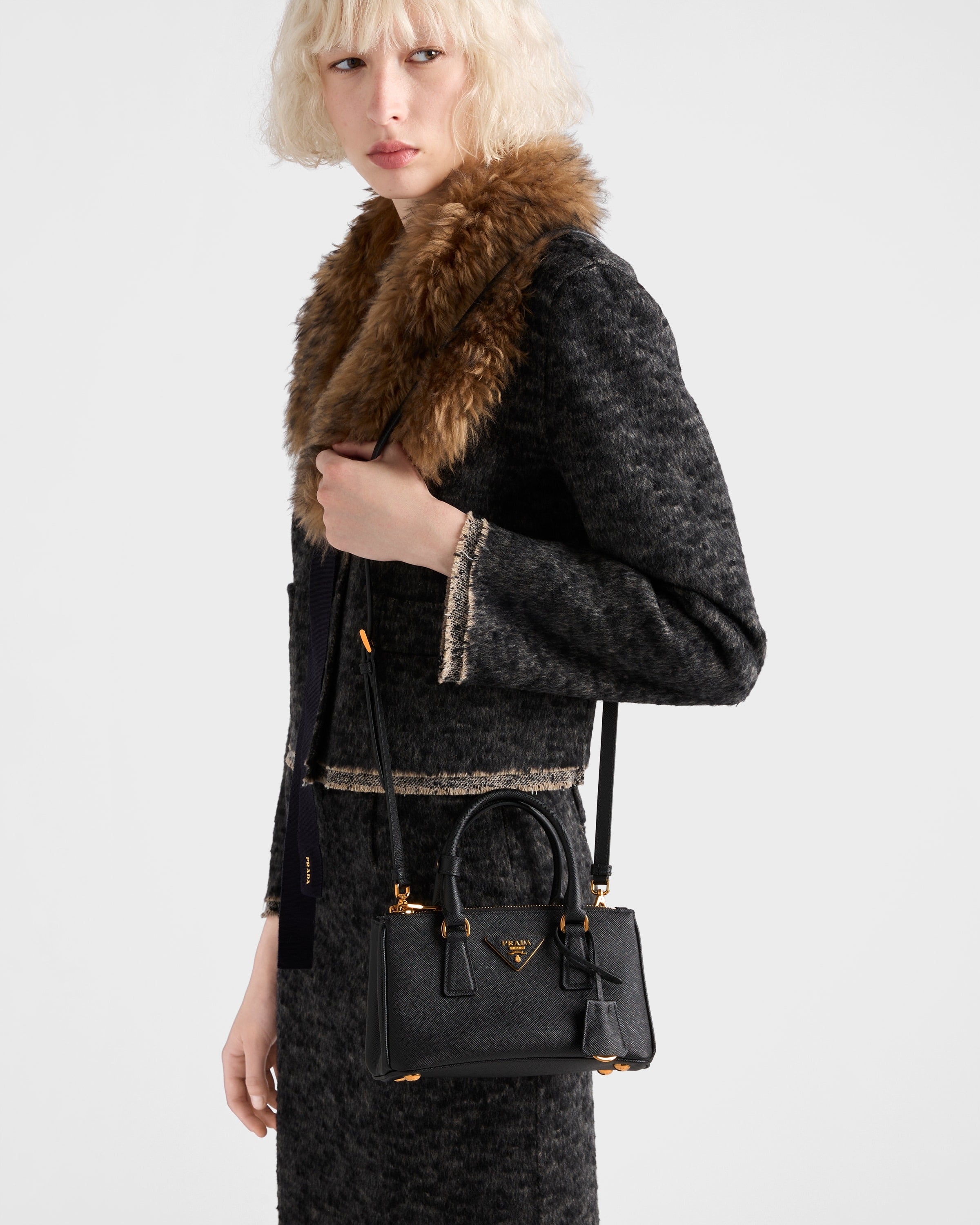 Prada Galleria Saffiano leather mini-bag Black