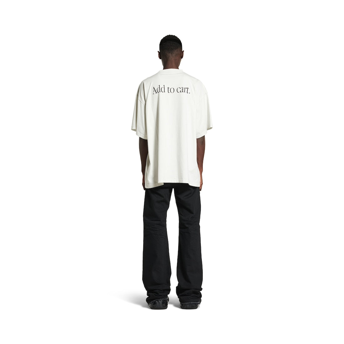 Men's Basketball Sneaker T-shirt Oversized in Dirty White