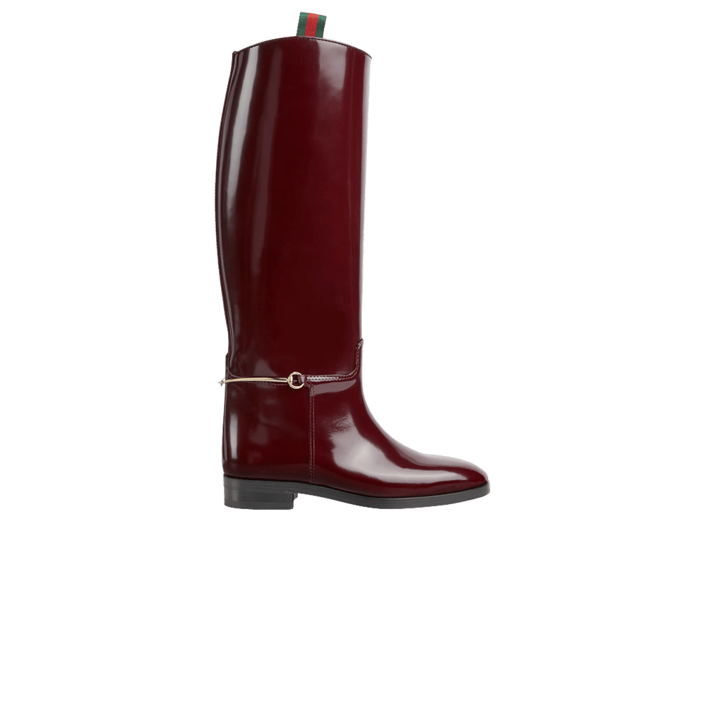 Gucci Wmns Slim Horsebit Boot 'Lacquered Cherry'