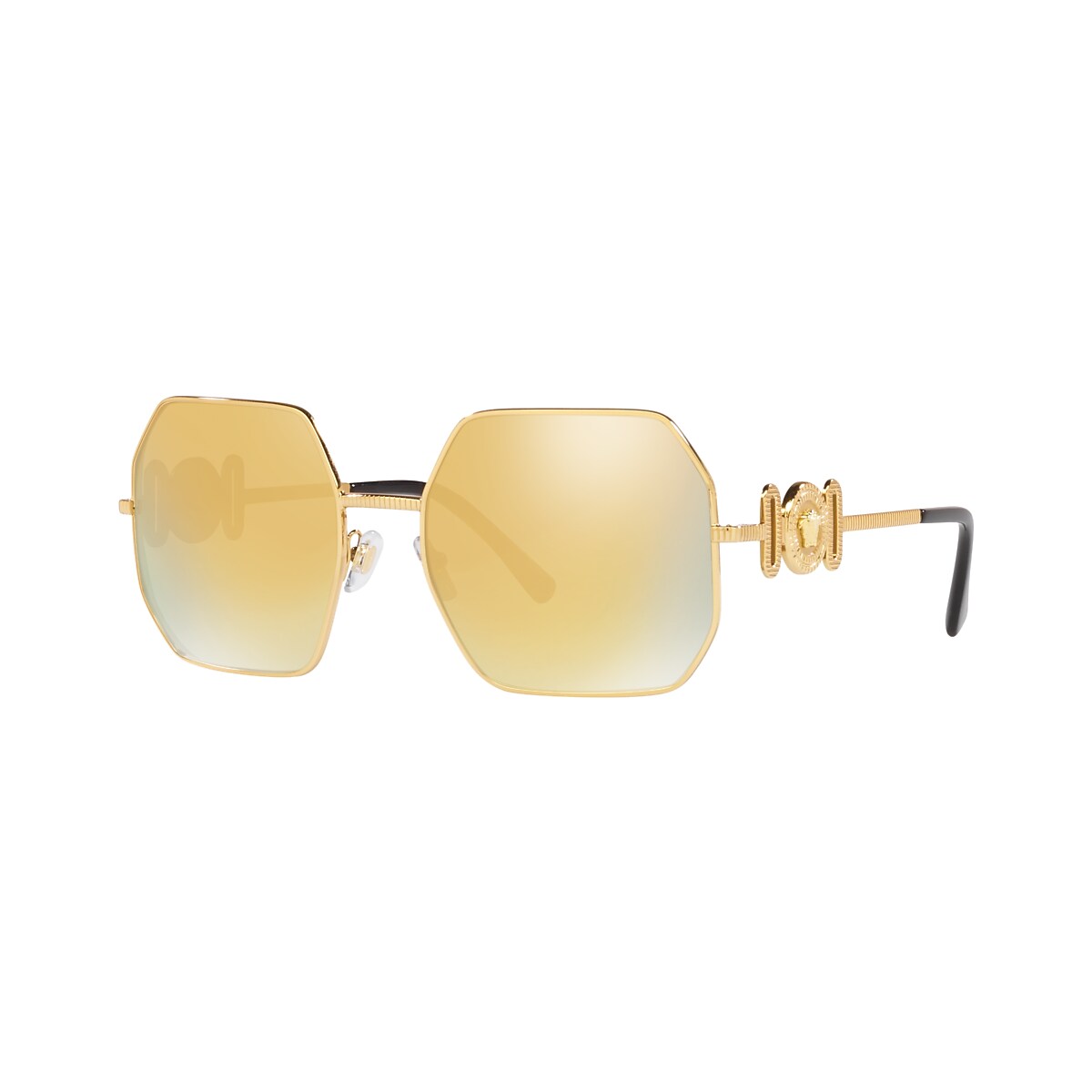 VERSACE VE2248 Gold - Women Luxury Sunglasses, Brown Mirror Gold Lens