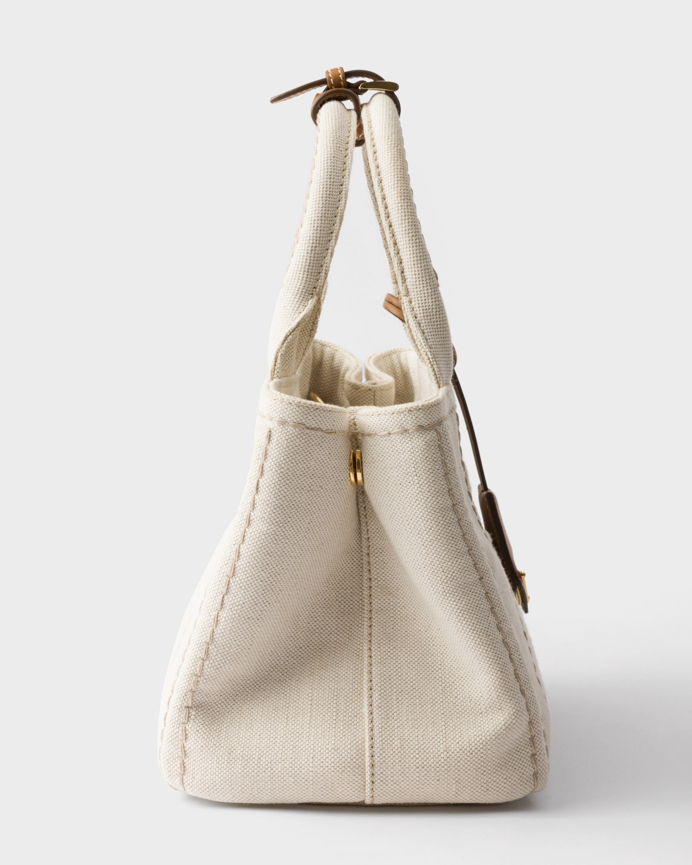 Prada Jardinière small linen blend handbag Natural