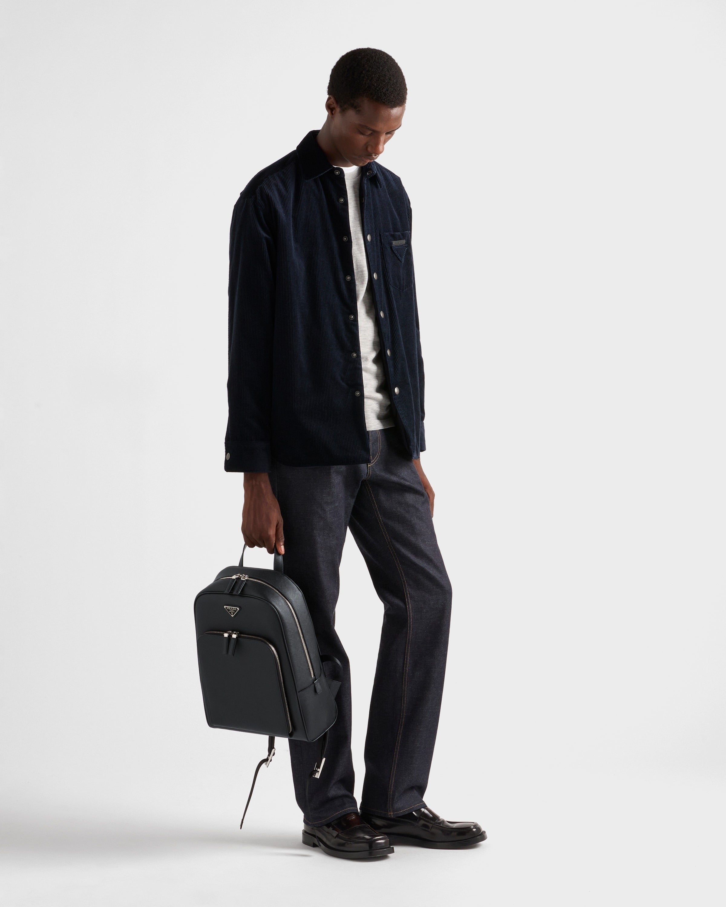Saffiano backpack Black