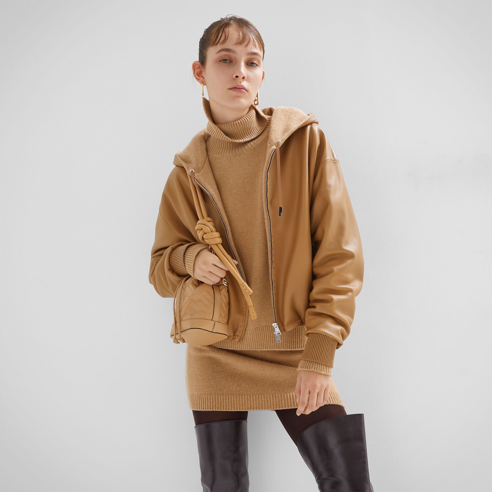 Mon Tresor Beige leather mini-bag