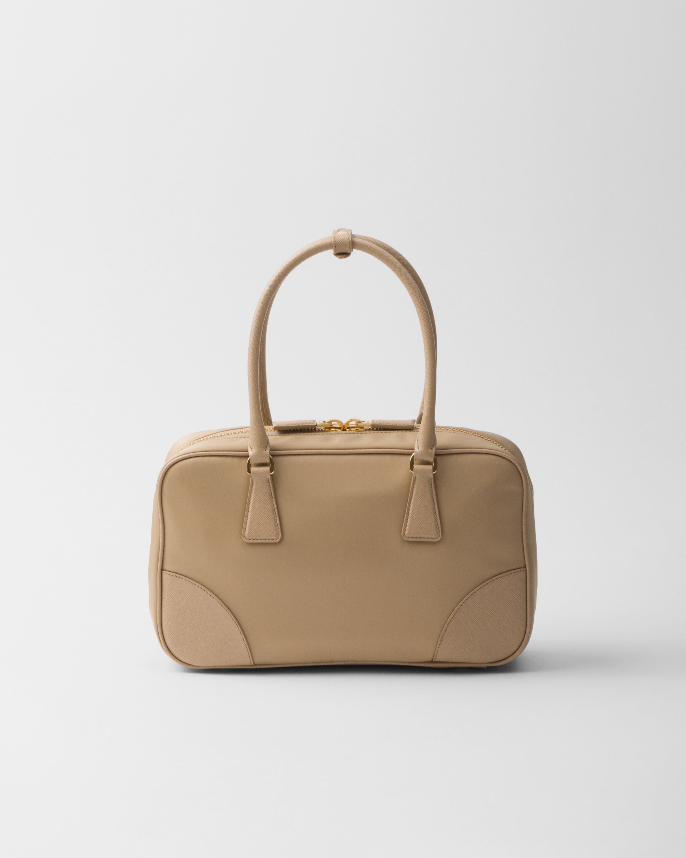 Prada Re-Edition 1978 medium Re-Nylon and Saffiano leather two-handle bag Camel Brown