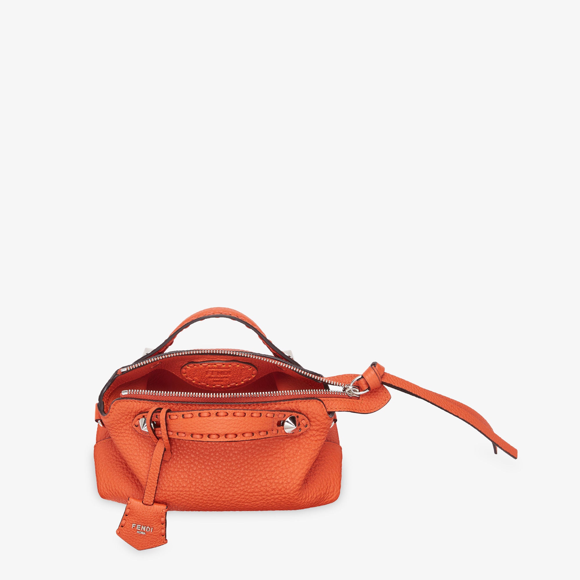 By The Way Selleria Mini Orange Selleria mini-bag with 156 hand-sewn topstitches