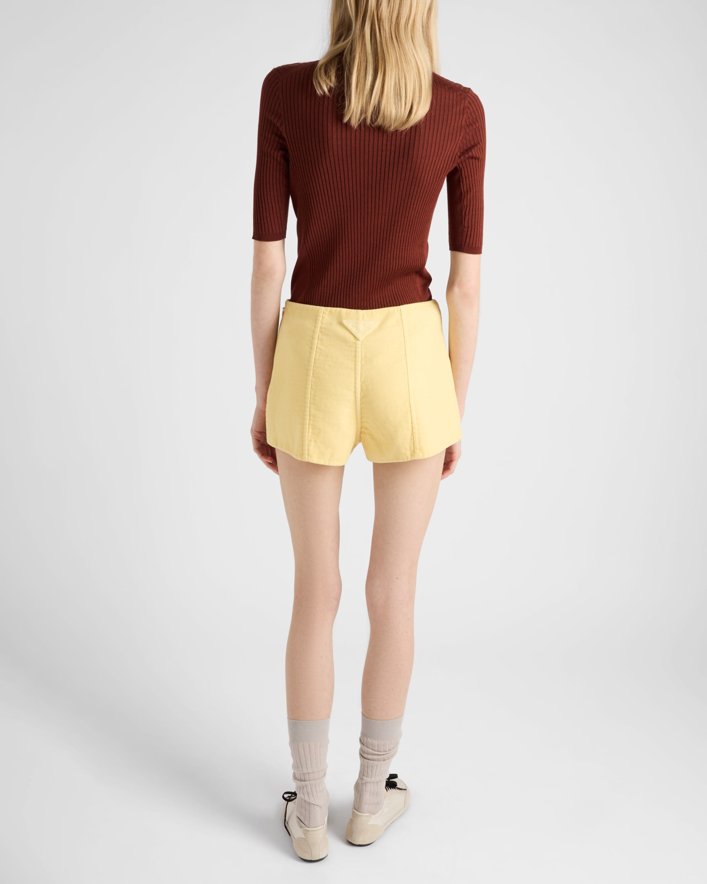 Cotton polo sweater Rust