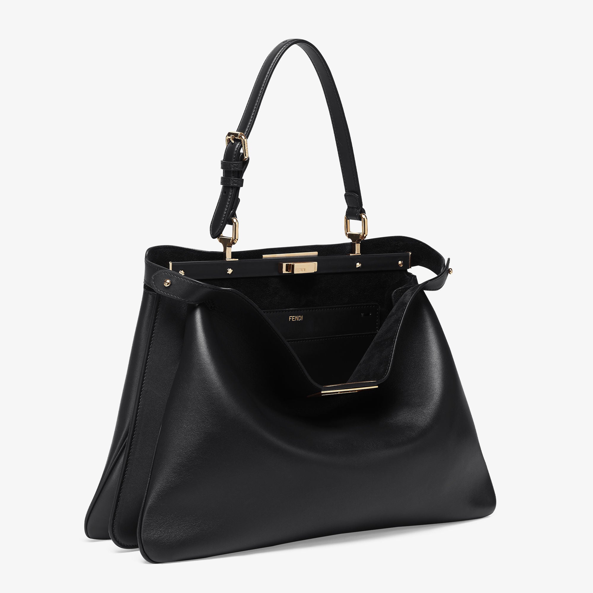 Peekaboo Soft Large Black leather bag