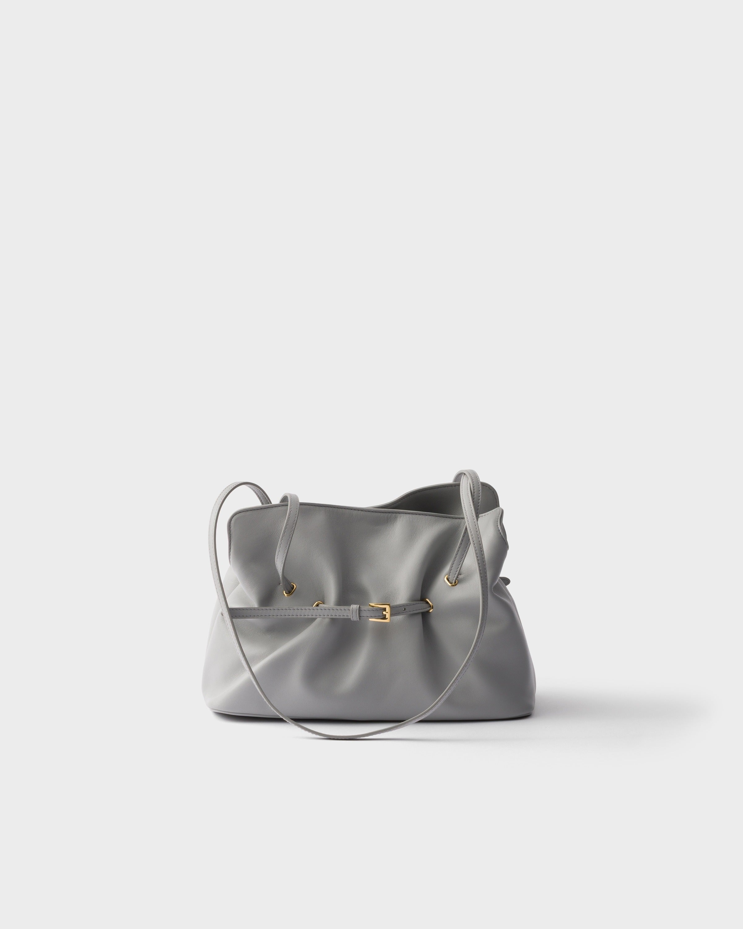 Small Prada Dada nappa leather bag Granite Gray