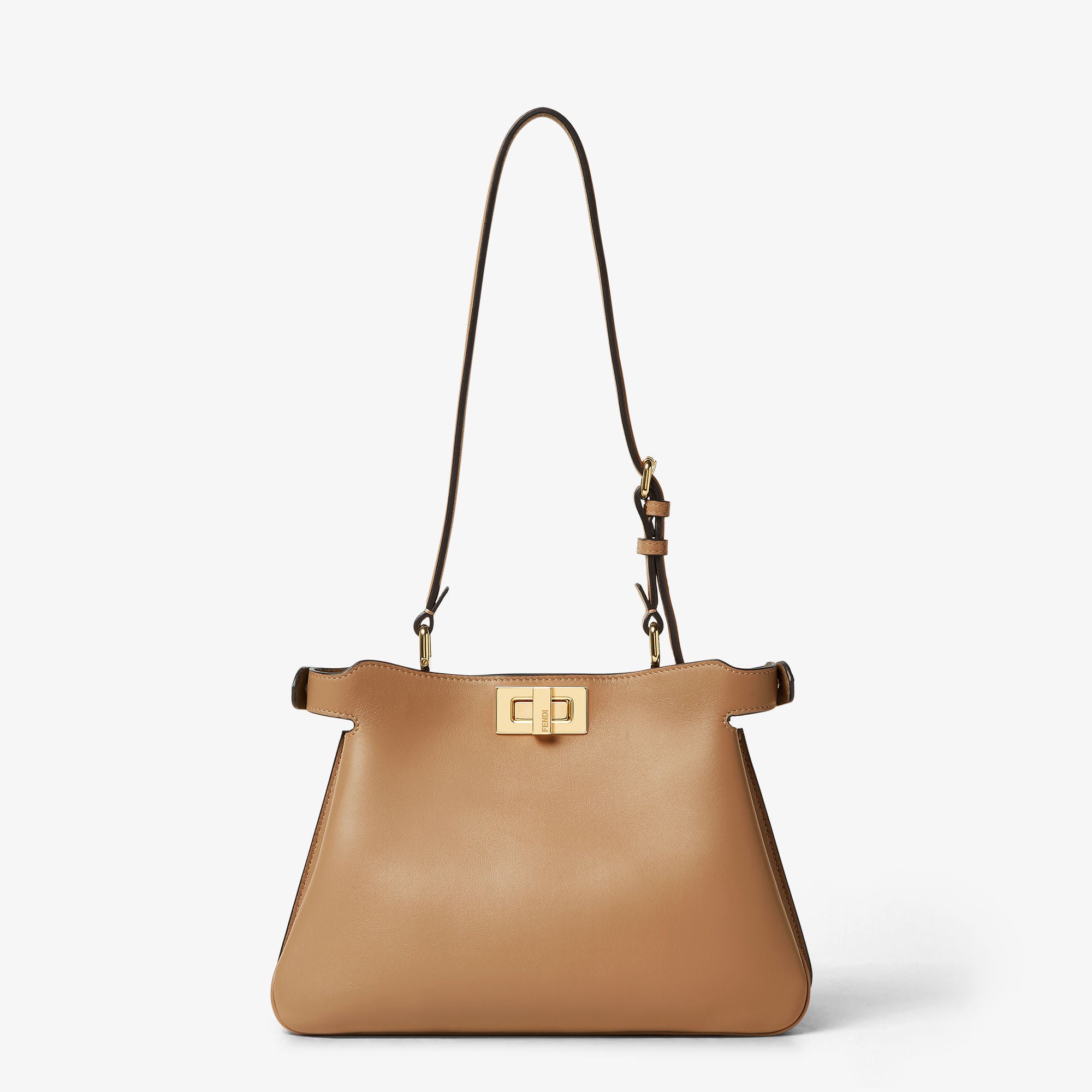 Peekaboo Soft Small Cappuccino-colored leather bag