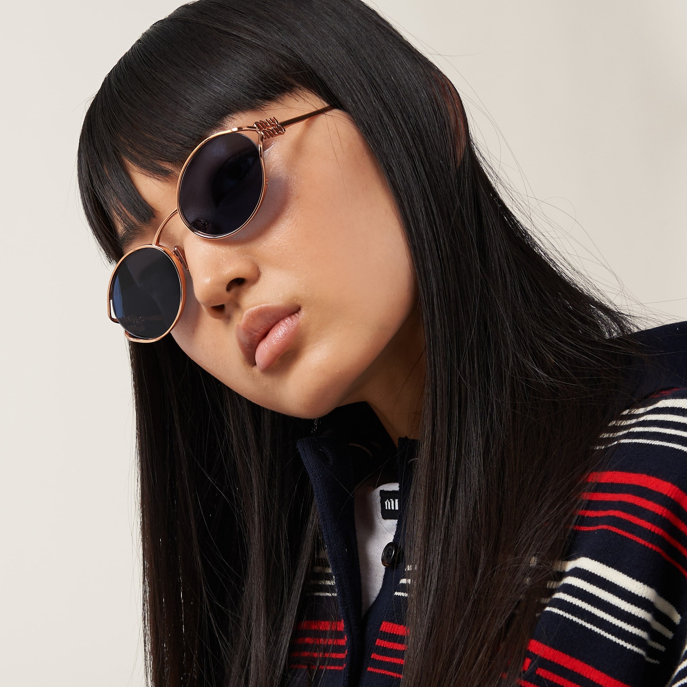 Miu Miu Logo sunglasses Blue Lenses