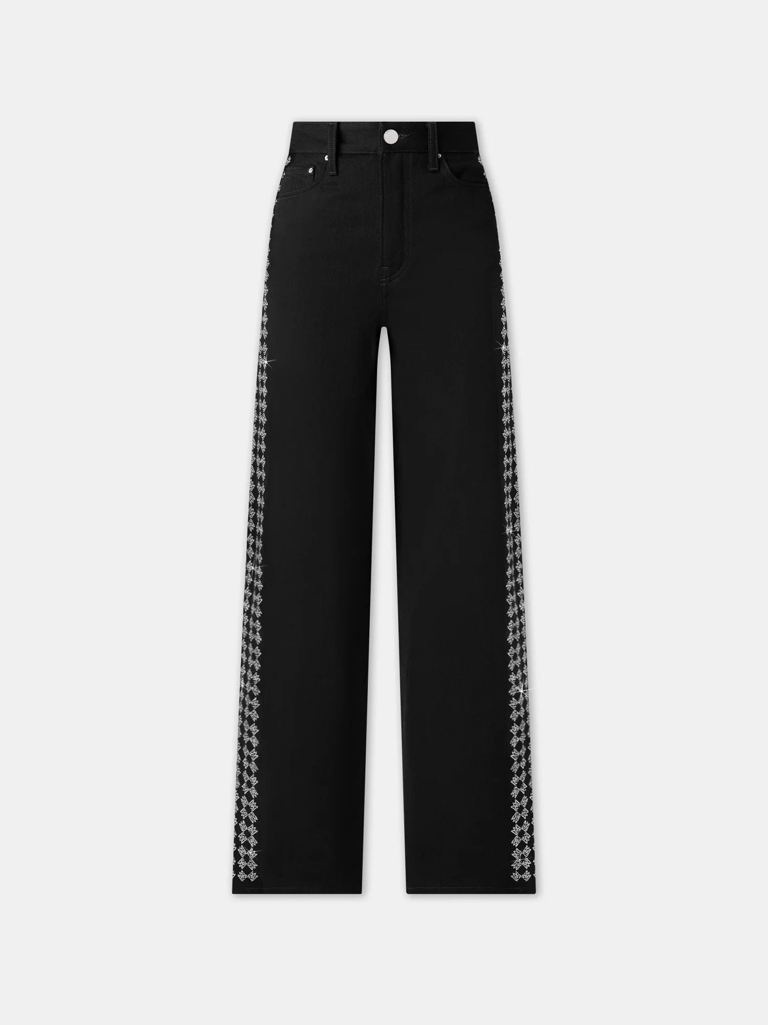 WOMEN'S MA QUAD CRYSTAL WIDE STRAIGHT BLACK OD