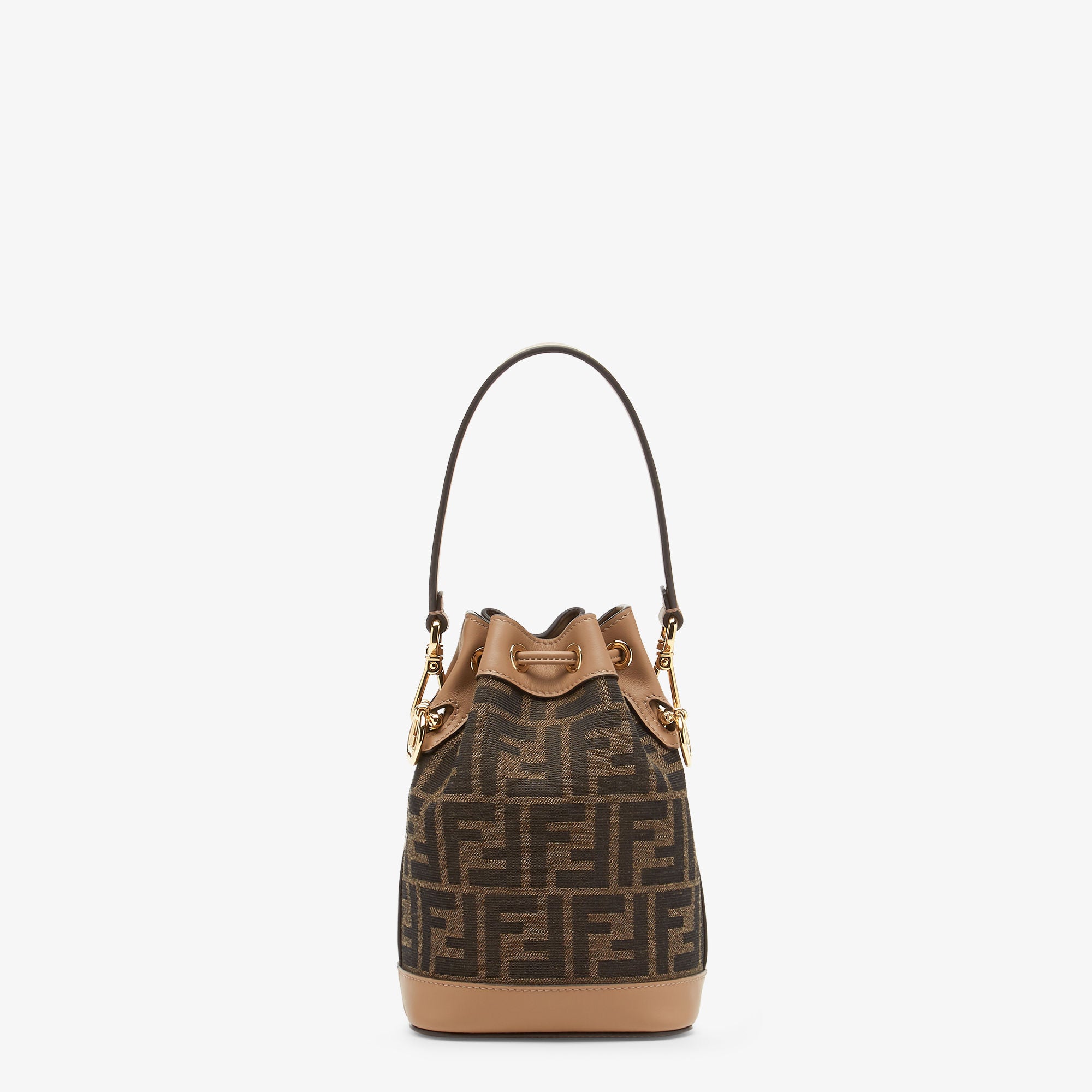 Mon Tresor Brown FF fabric mini-bag