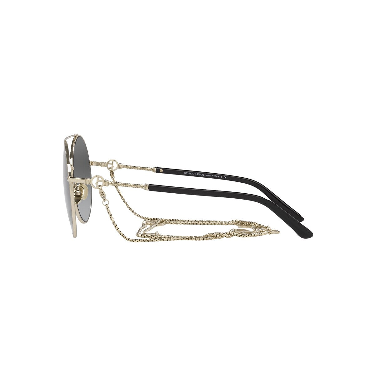 GIORGIO ARMANI AR6135 Pale Gold - Women Sunglasses, Gradient Grey Lens