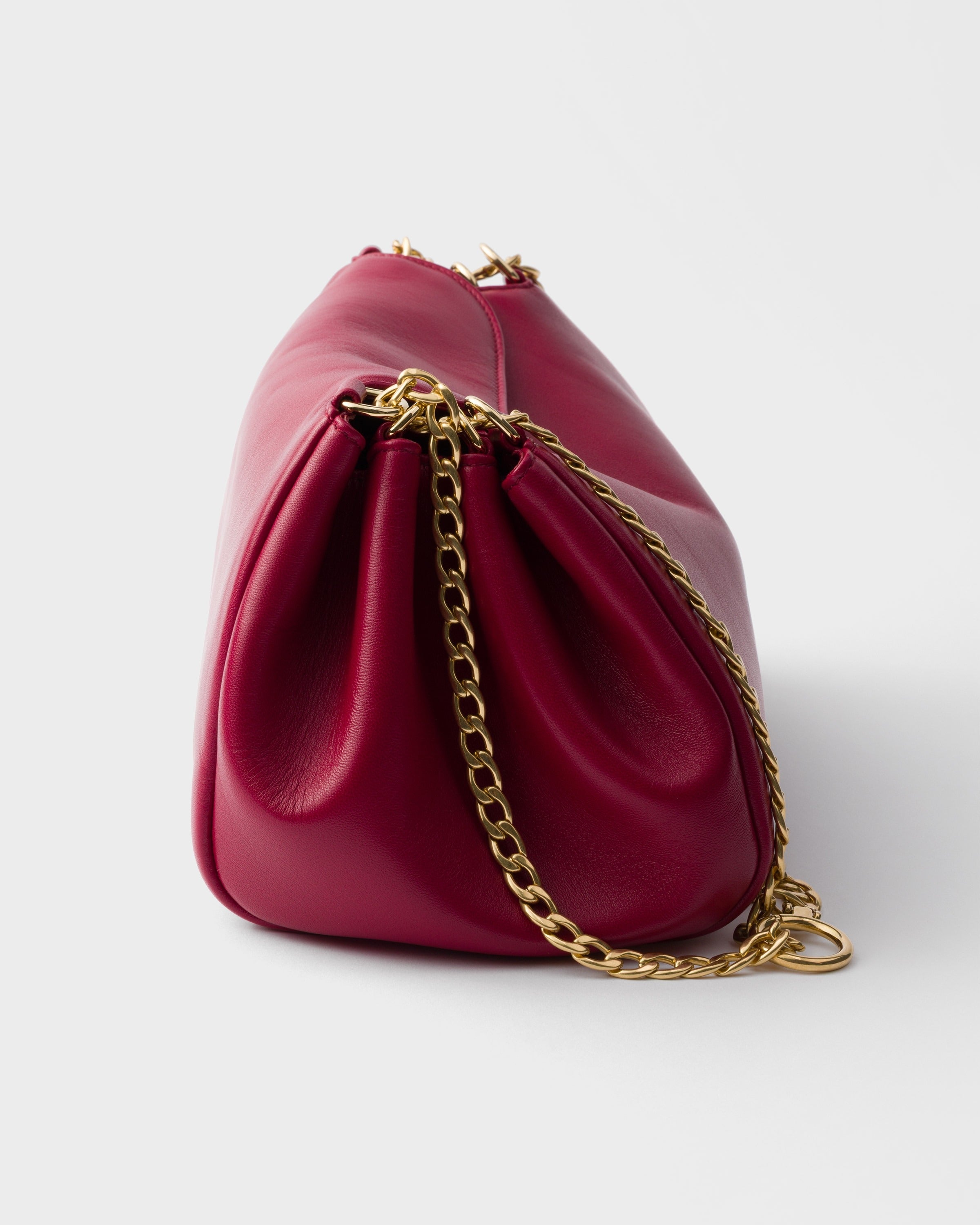 Small Prada Tumulte nappa leather bag Cherry