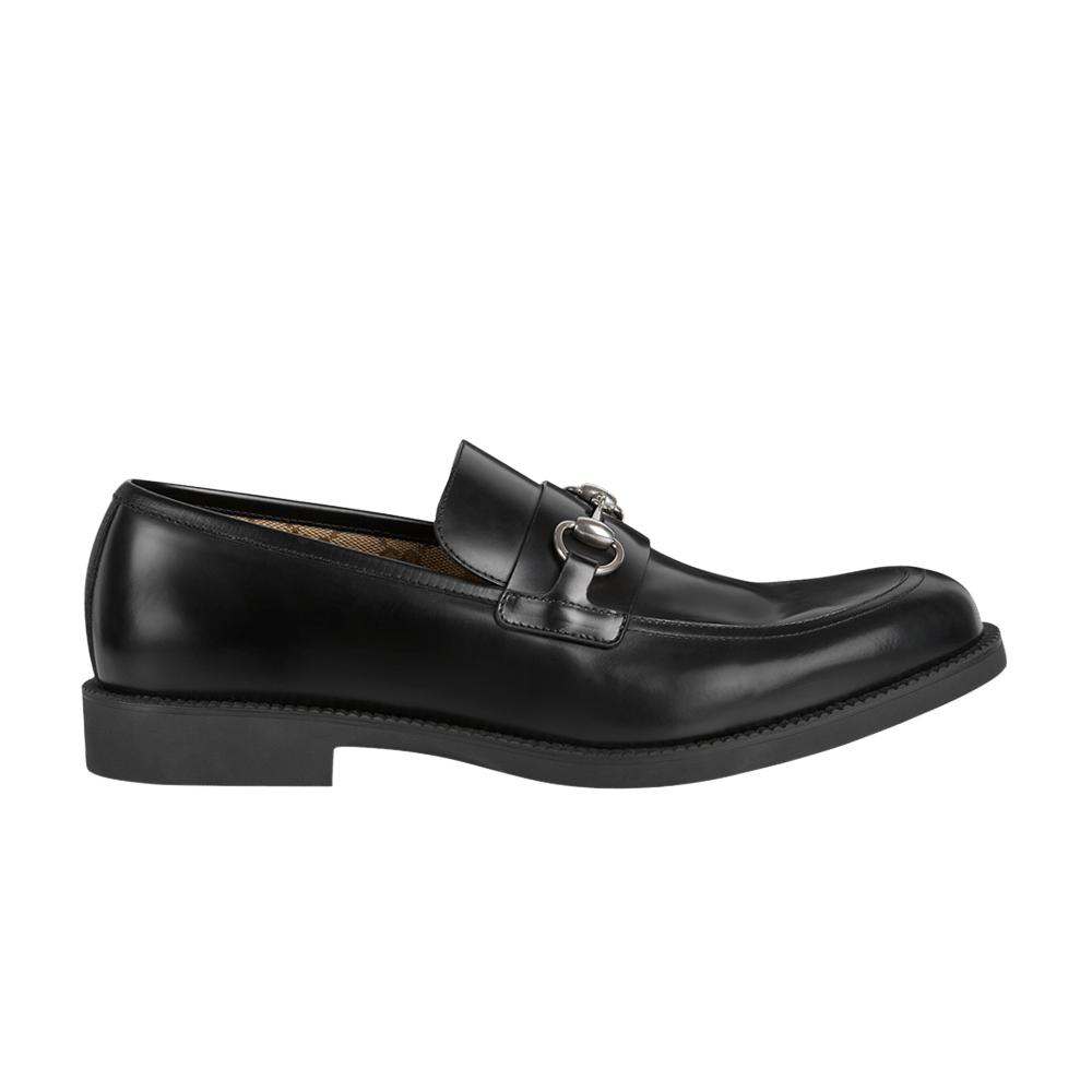 Gucci Rubber Sole Tempe Horsebit Loafer 'Black'