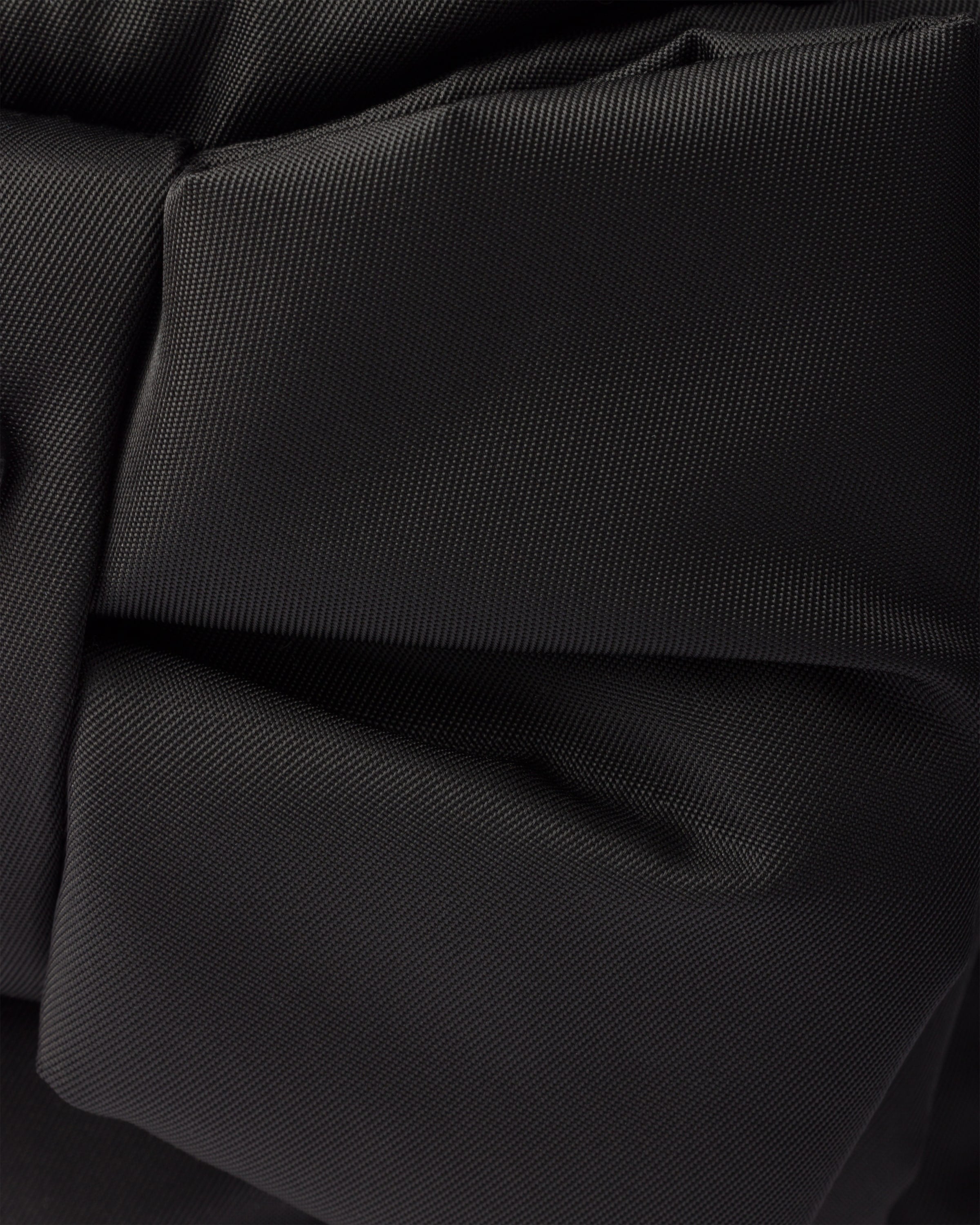 Padded Re-Nylon mini-bag with bow Black