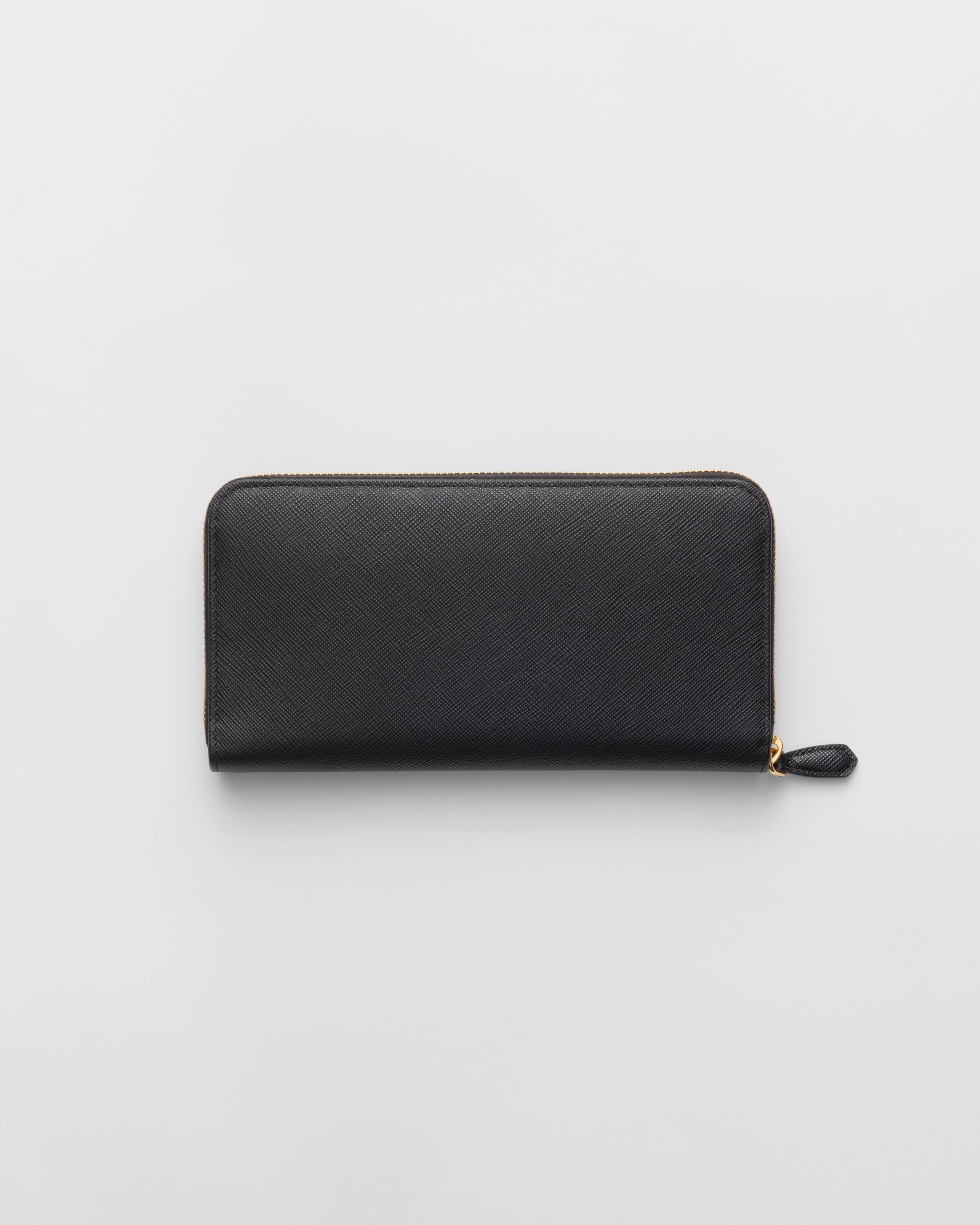 Large Saffiano Leather Wallet Black