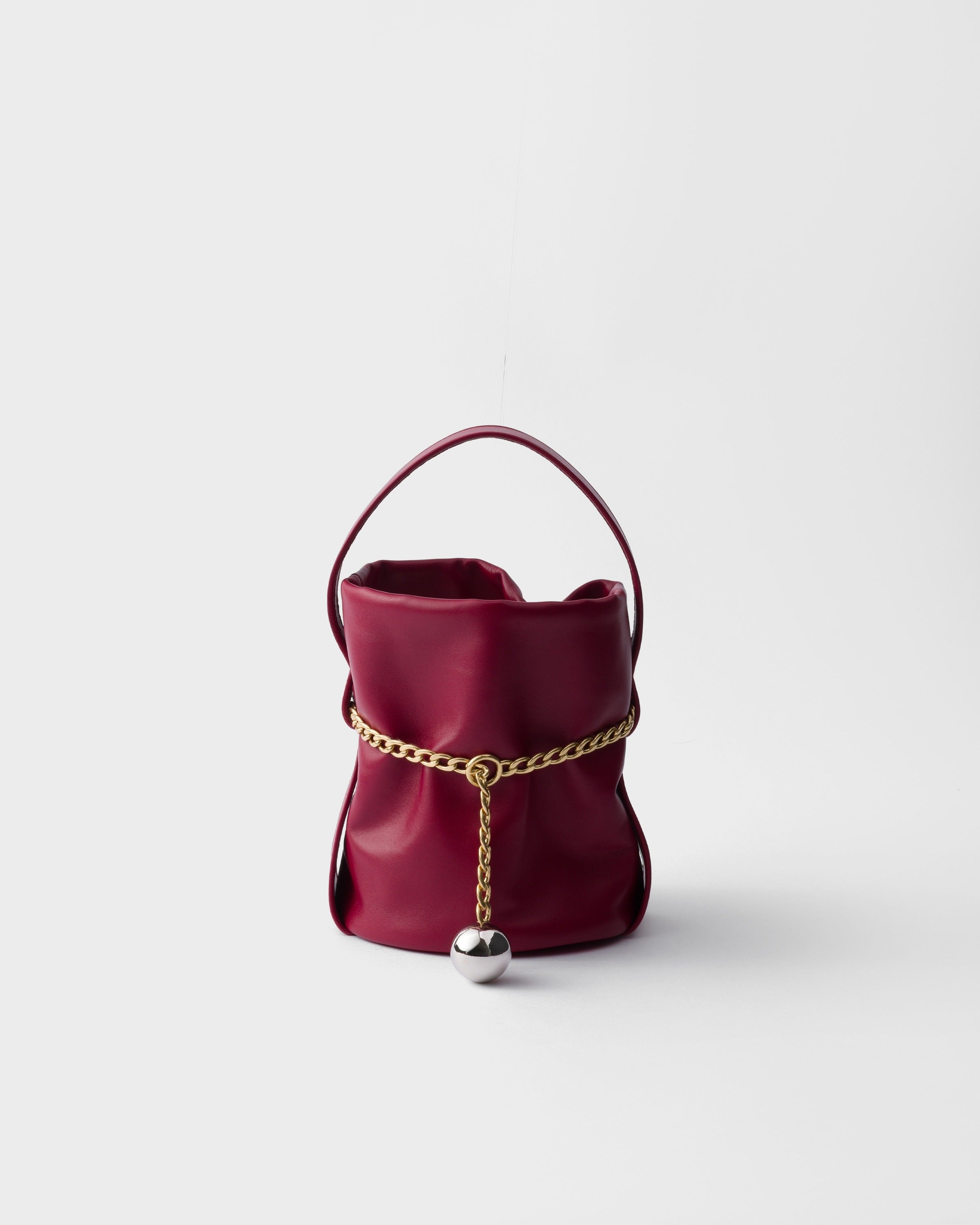 Petit Sac Noir nappa leather mini-bucket bag Cherry