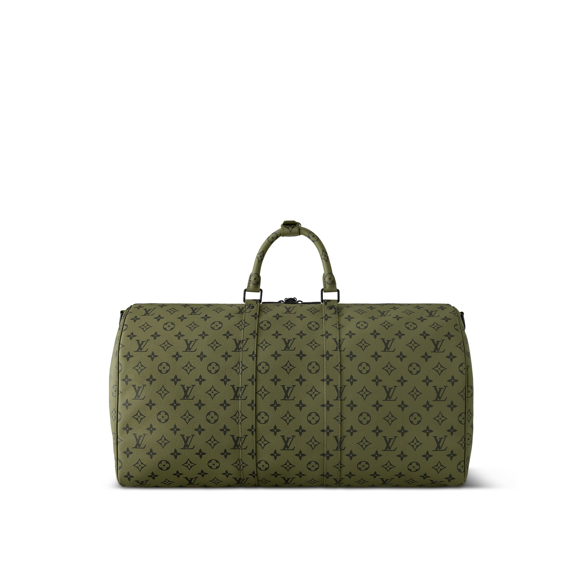 Keepall Bandoulière 55 Khaki Green/Vermillion Red