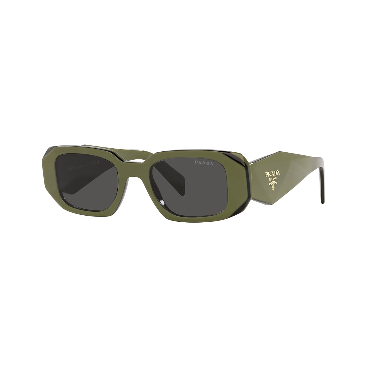 PRADA PR 17WS Sage/Black - Women Luxury Sunglasses, Dark Grey Lens