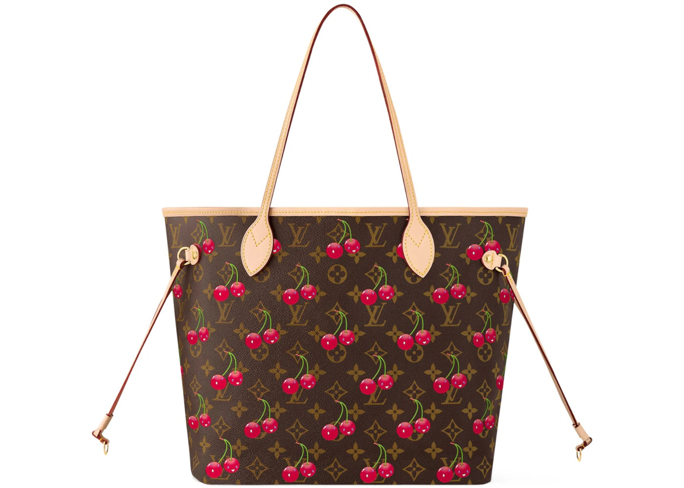 Louis Vuitton x Takashi Murakami Cherry Neverfull MM Brown Monogram