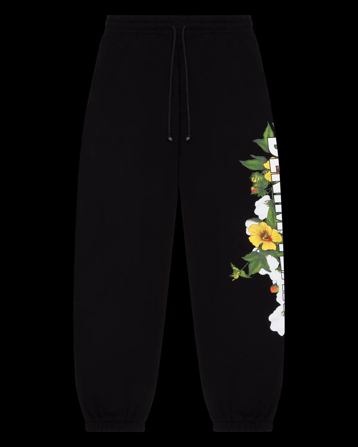 DT Floral Logo Sweatpant Black Black