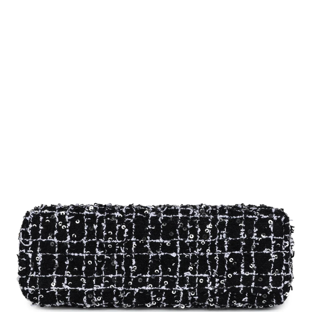 Chanel Mini Kelly Bag Black Sequin Tweed