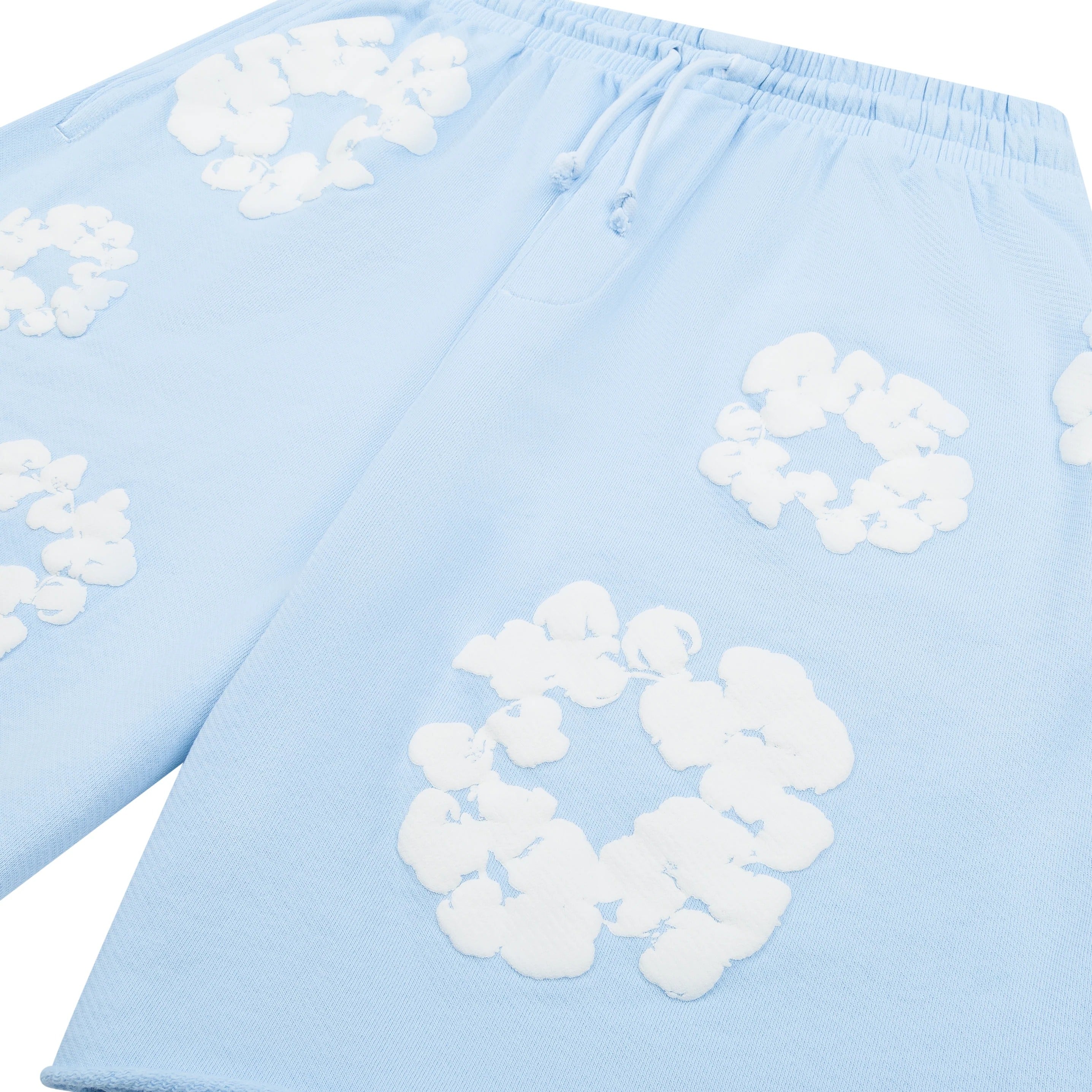 The Cotton Wreath Sweat Shorts Powder Blue Blue