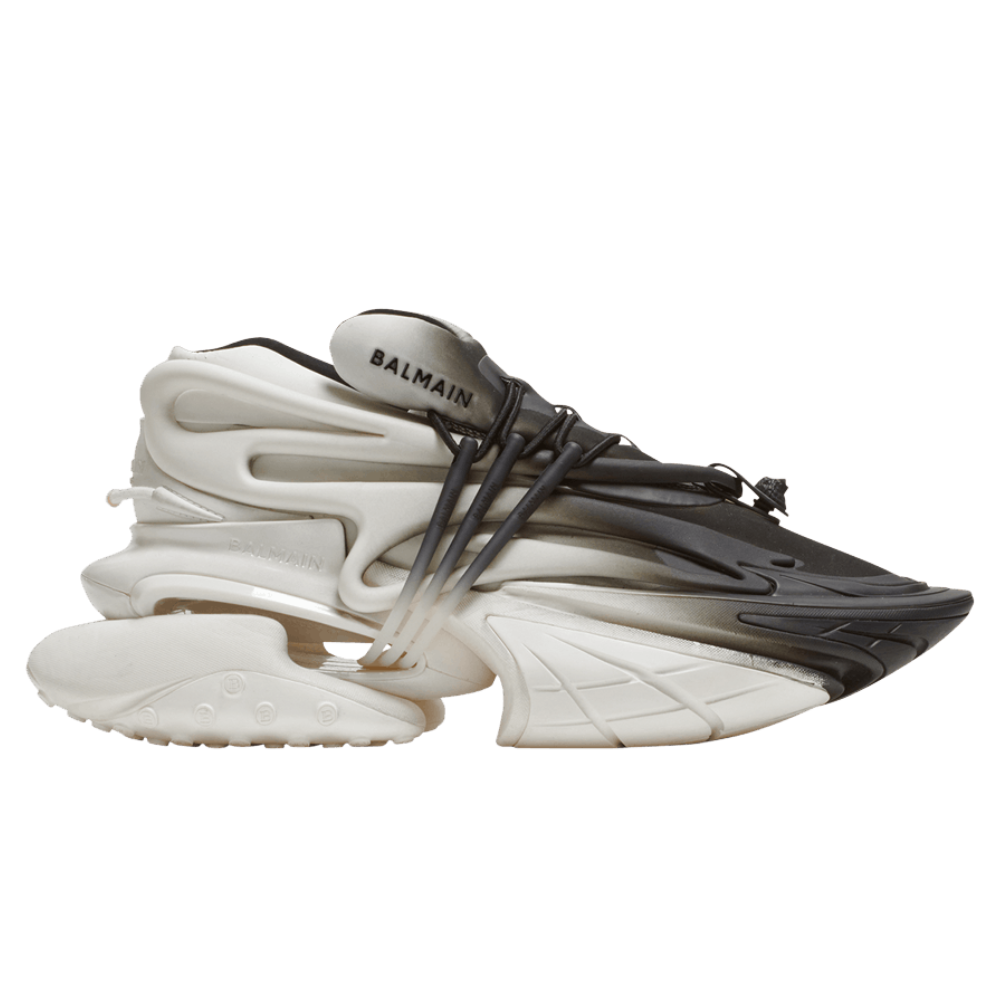 Balmain Unicorn Low-Top White Black Gradiant