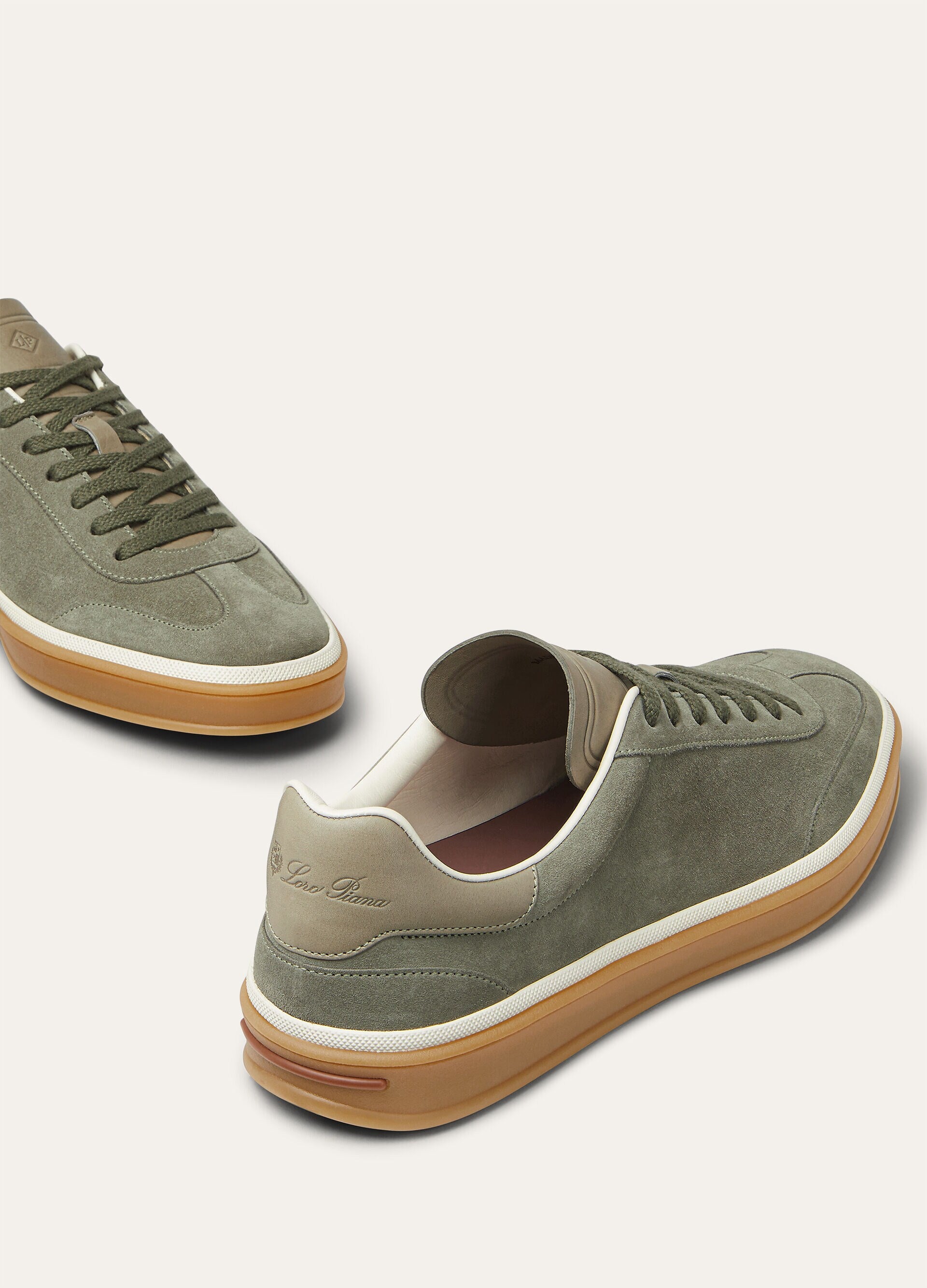 Tennis Walk Sneaker Suede Calf Split Army Gray
