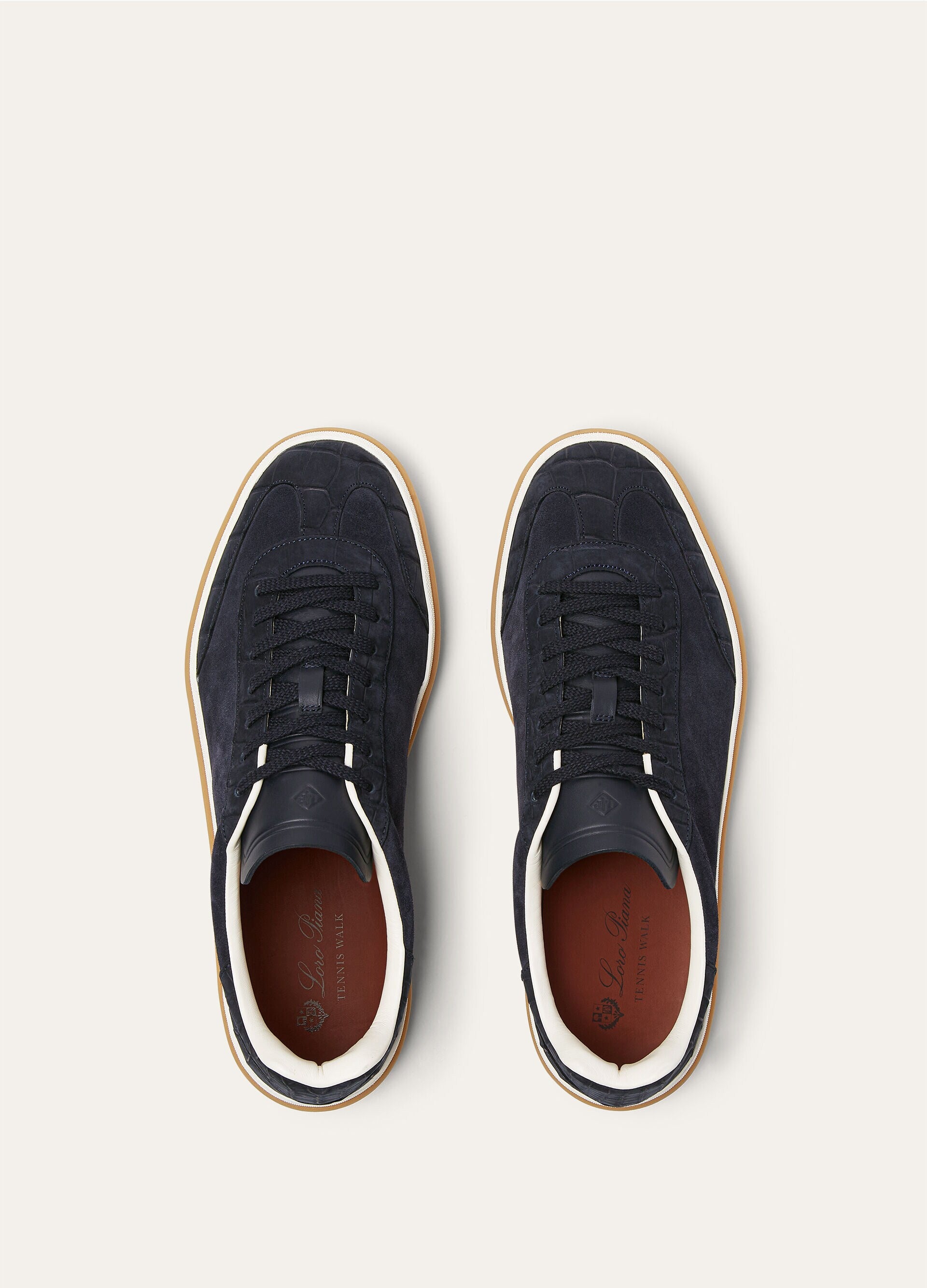 Tennis Walk Sneaker Suede Calf Split Blue Navy