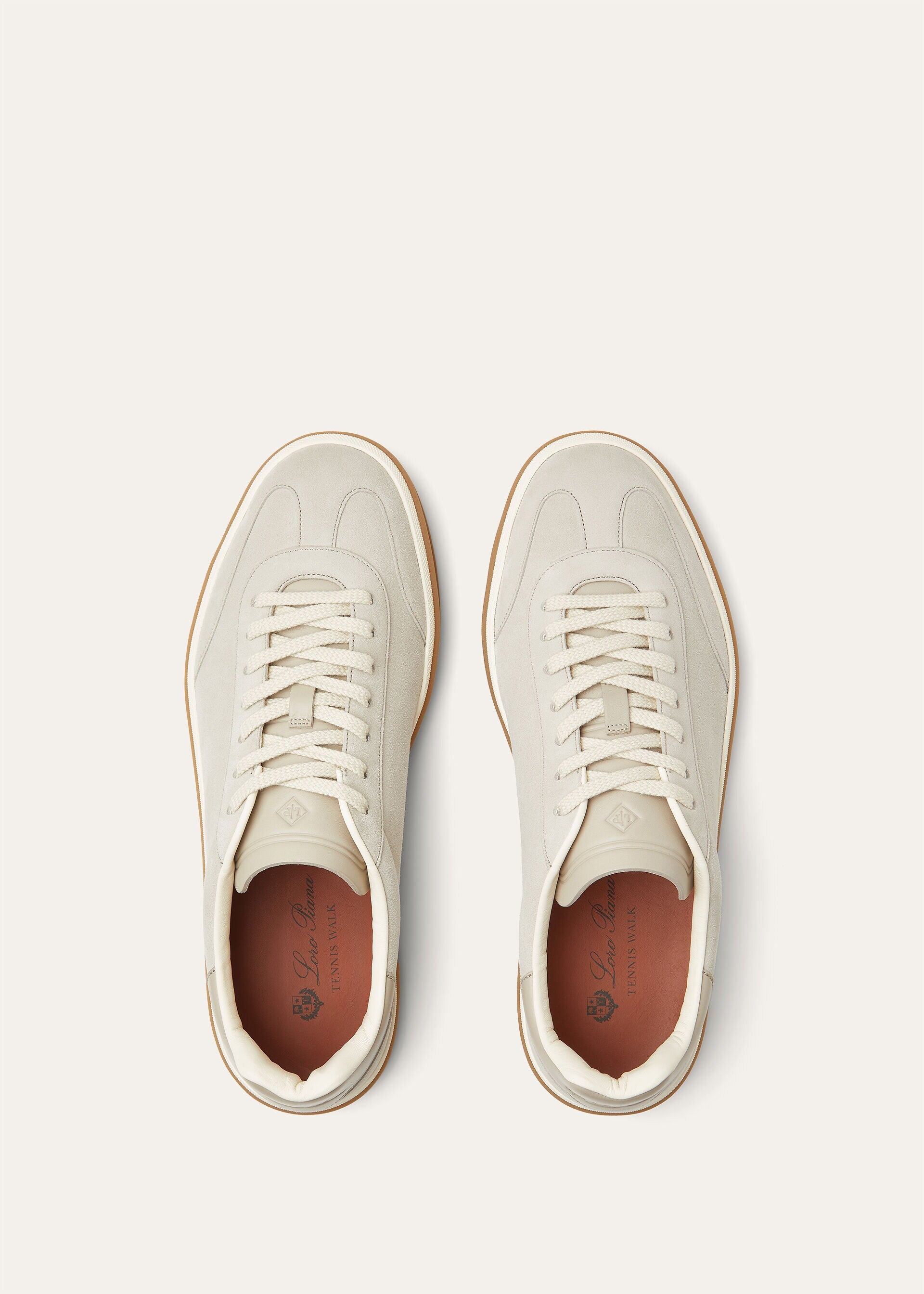 Tennis Walk Sneaker Suede Calf Split Pearl Powder